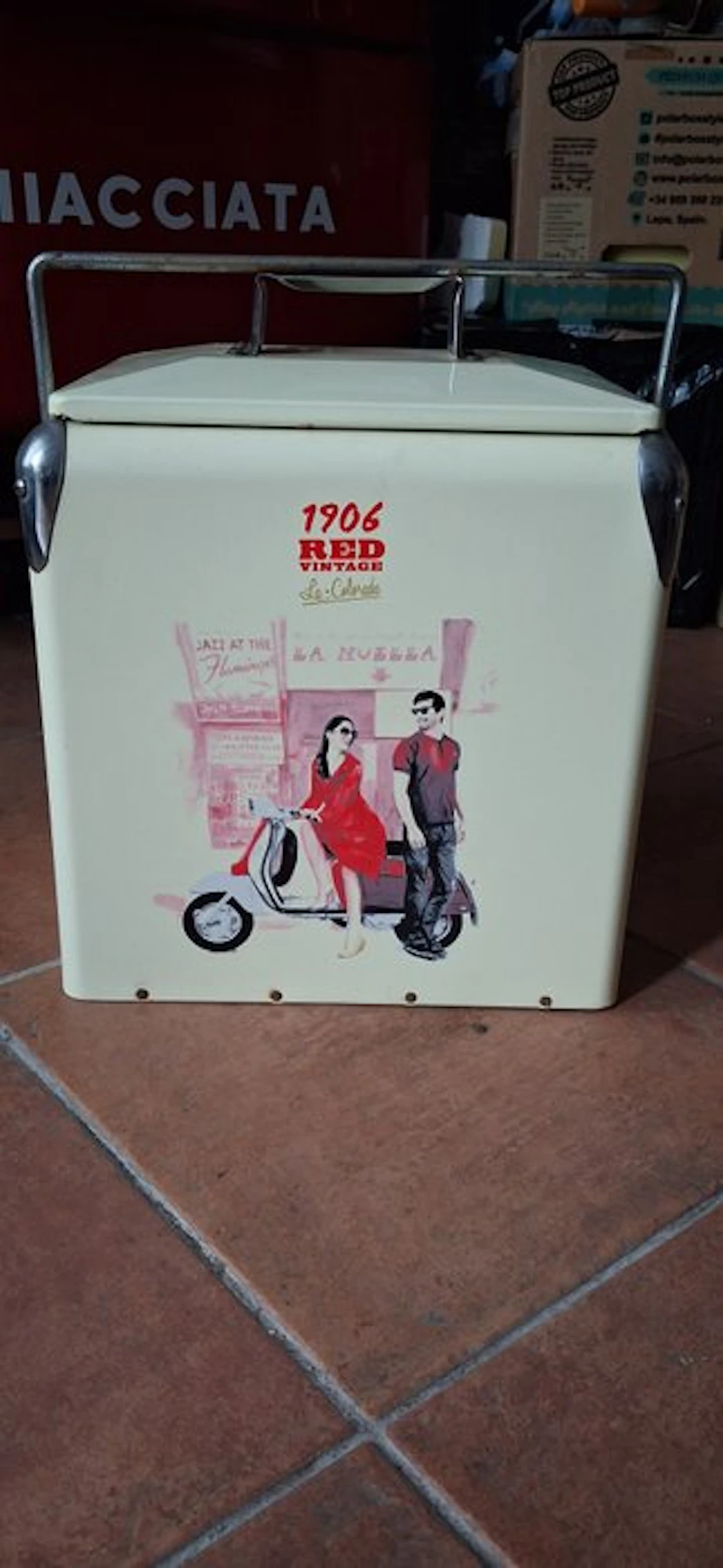 Ice bucket - ice house - Steel - Vintage Vespa from the 1950s and 1960s