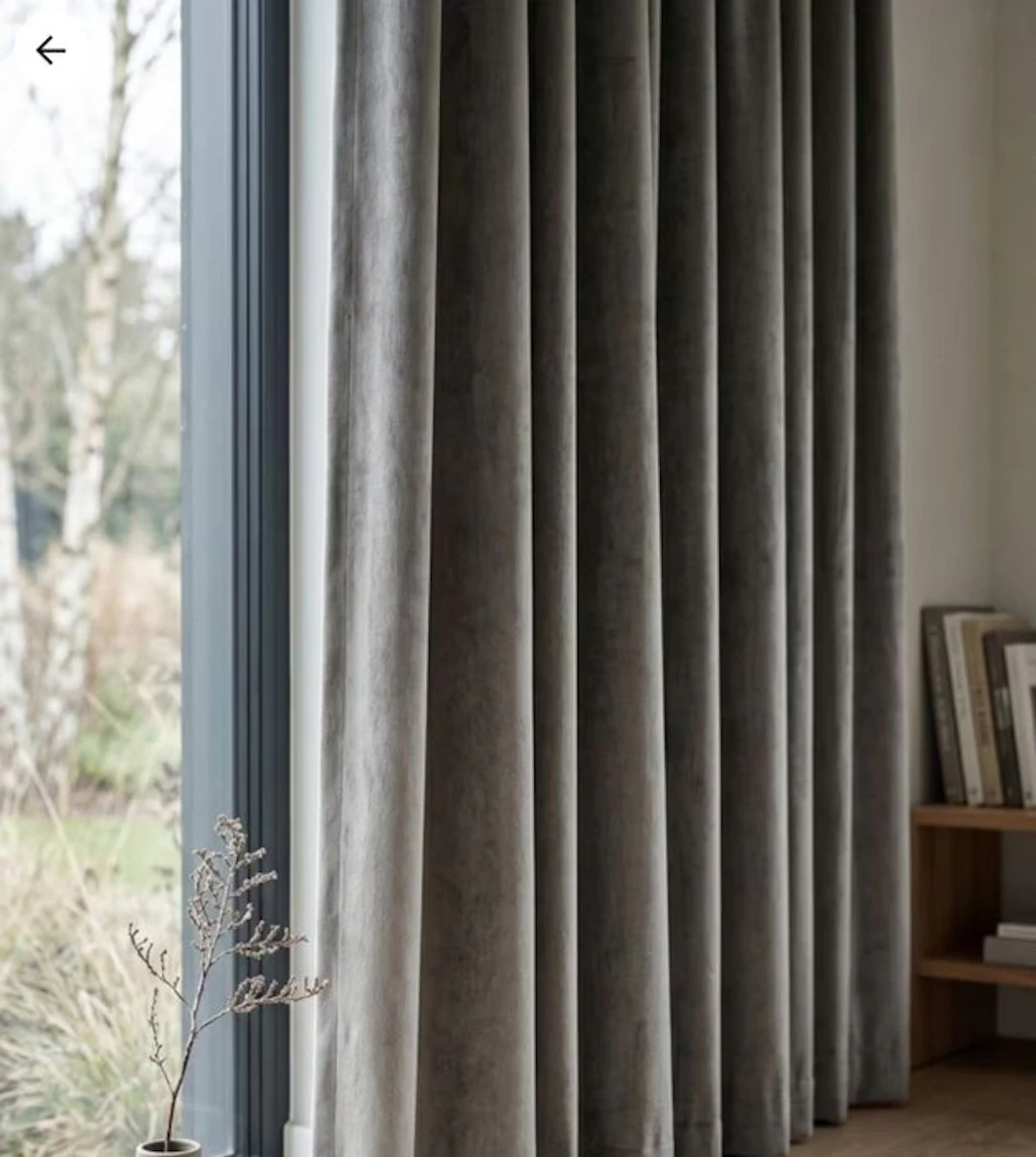 Prestigious dark gray velvet fabric. - Textile - 2.88 m - 2.4 m