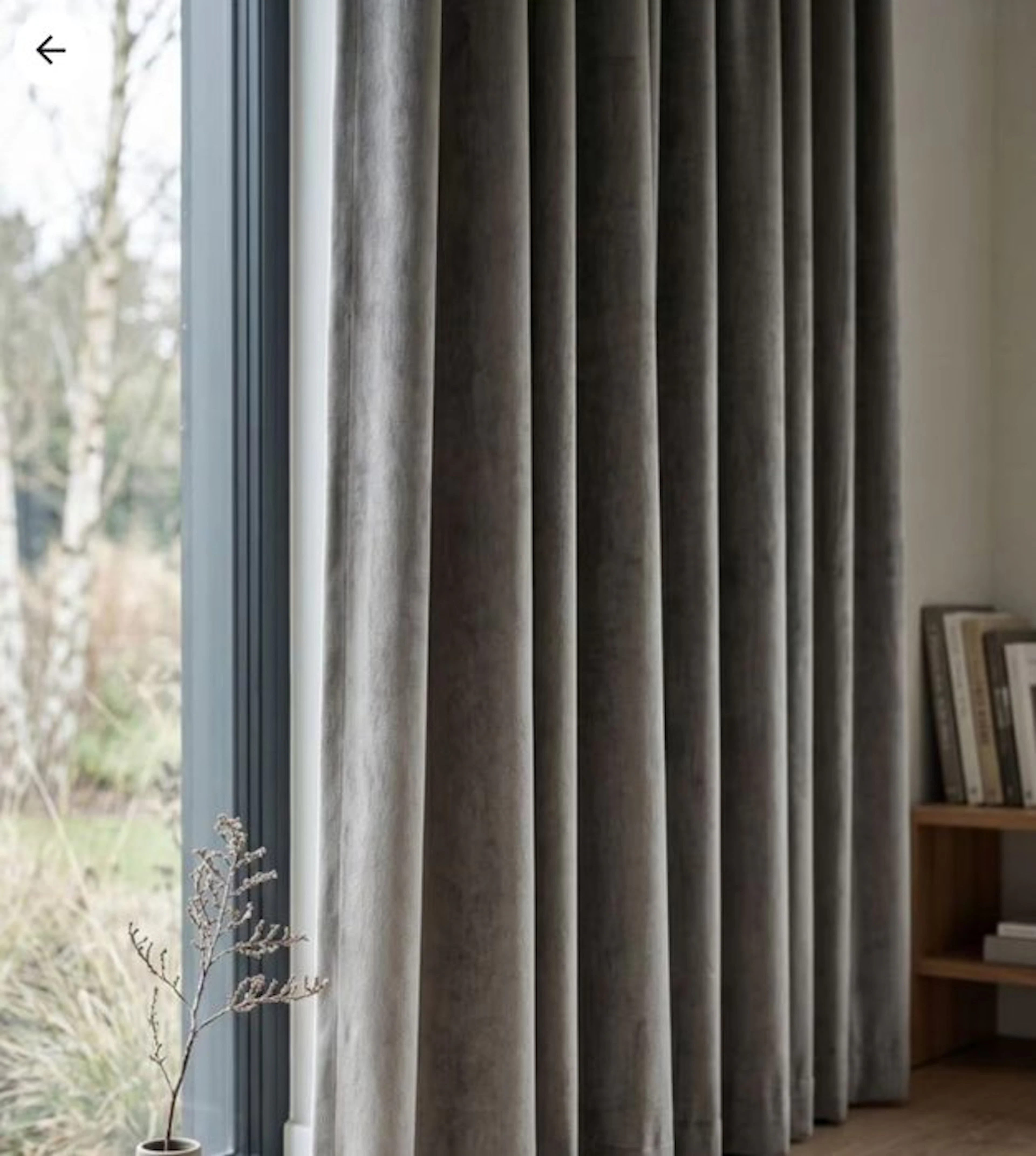 Prestigious dark gray velvet fabric. - Textile - 2.88 m - 2.4 m