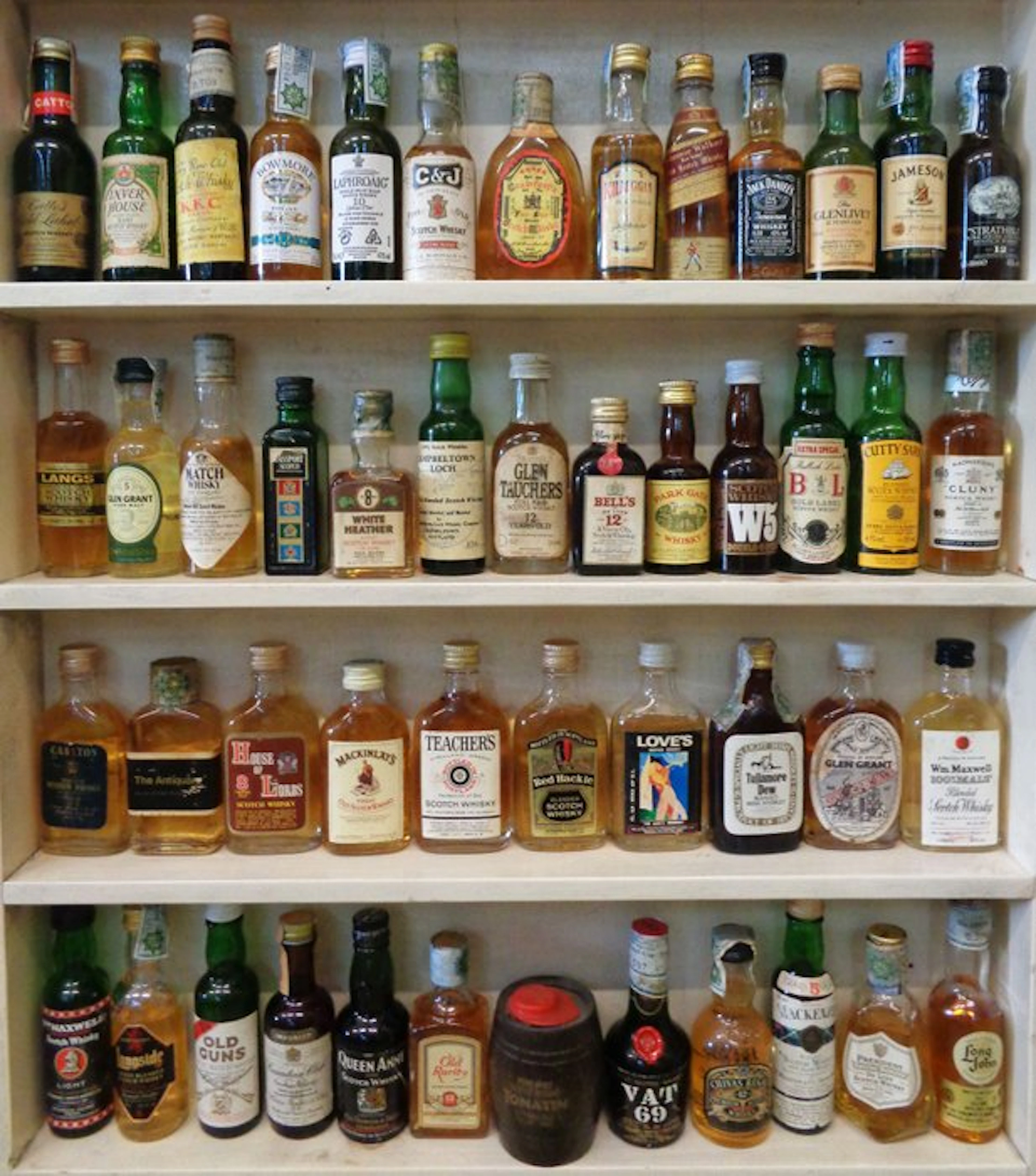 Various Scotch Whisky - Irish - American - Canadian Whiskey - Miniature - b