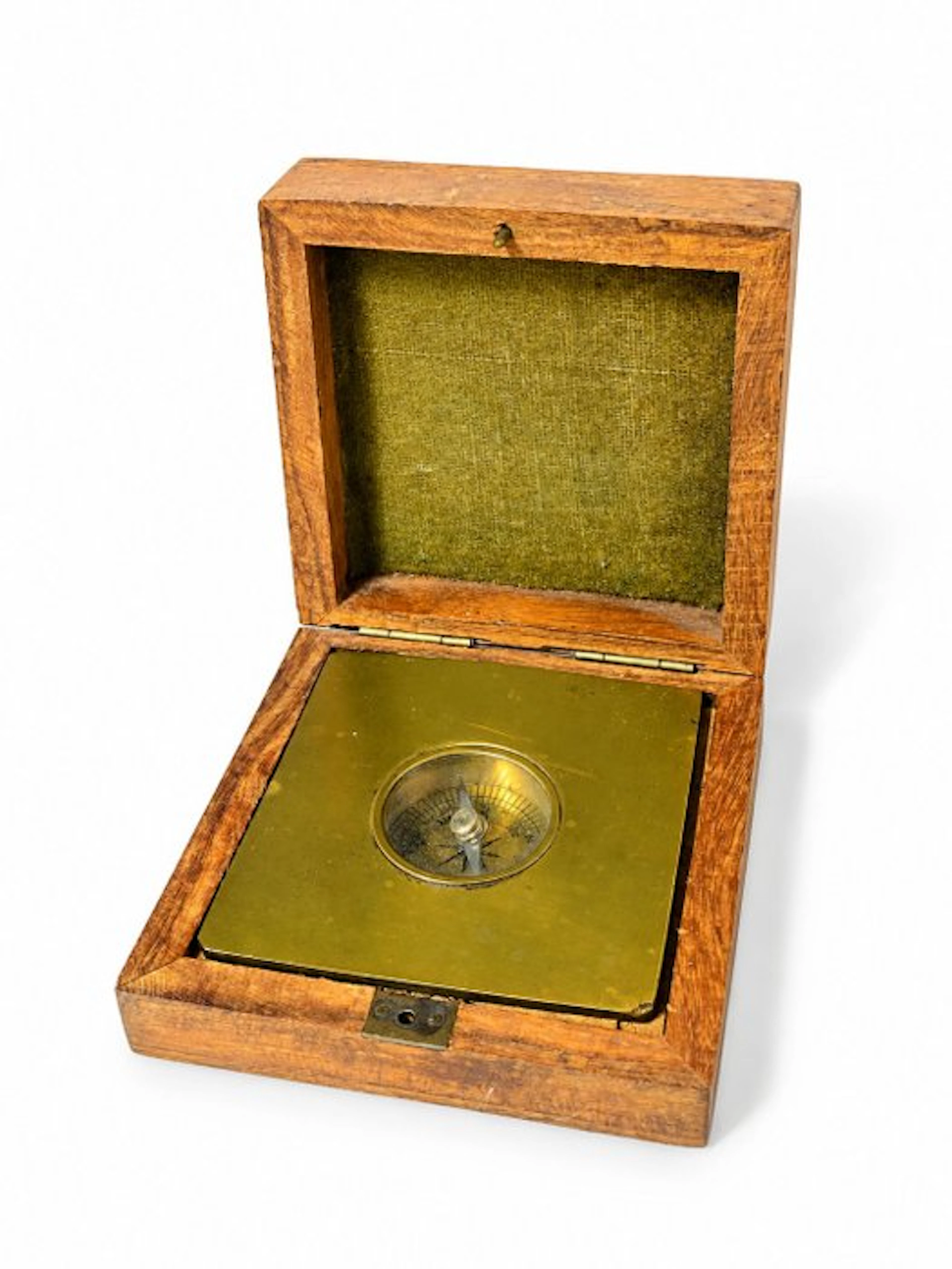 Compass - Brass, Wood - marine ancienne de navigation , maritime , nautique