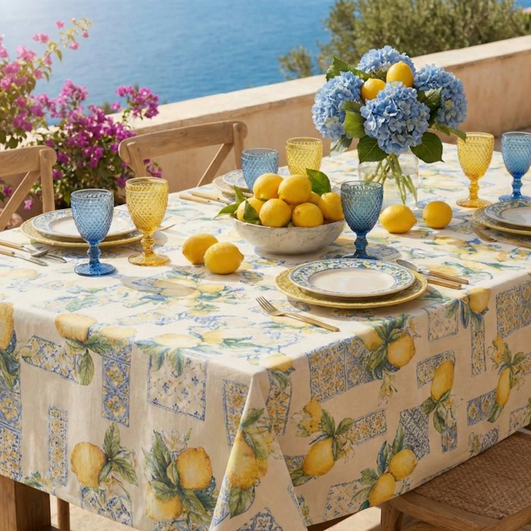 AA095 - Gobelin Tablecloth Mediterranea – Lemons and...