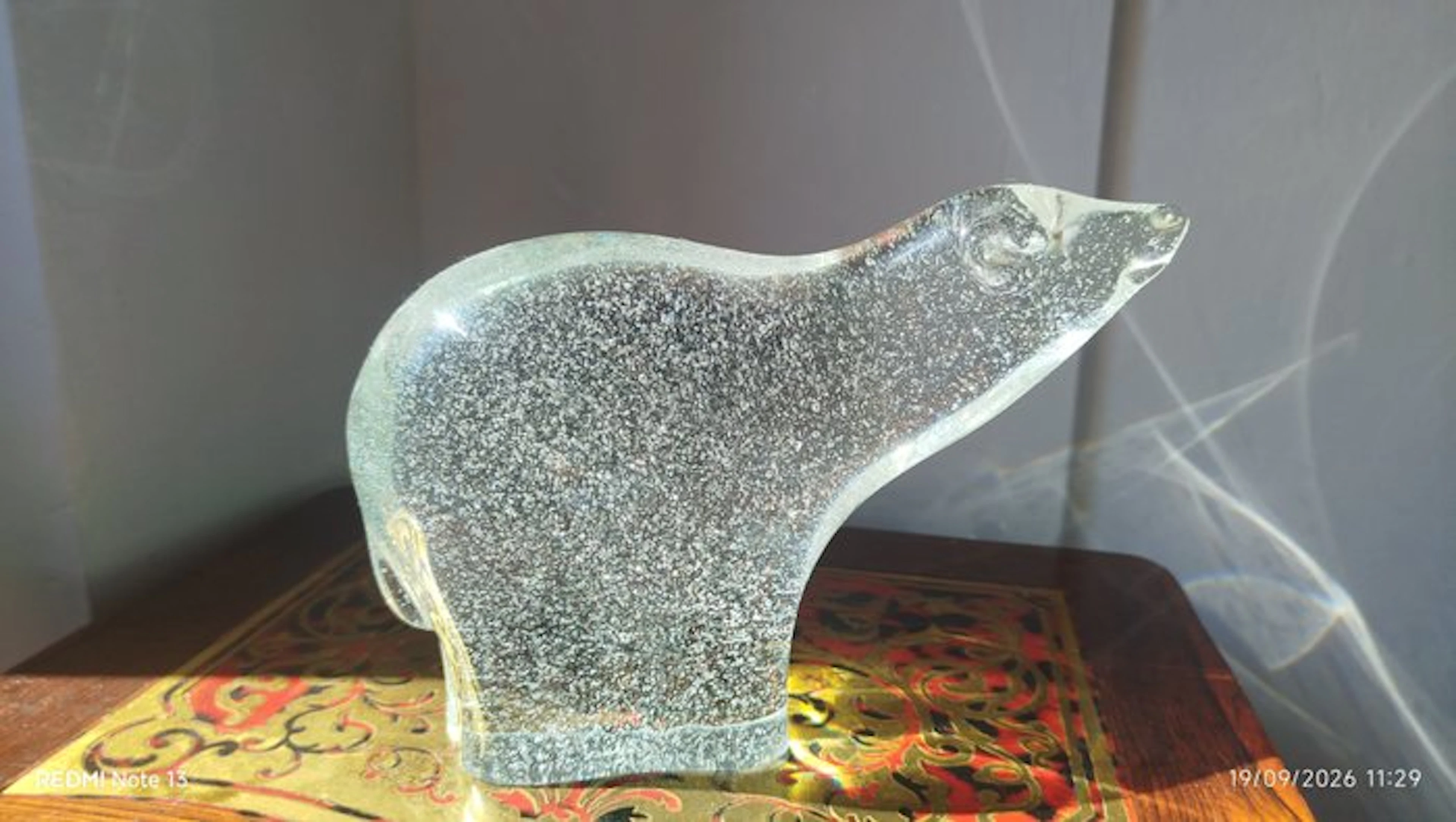 Murano - Venier - Sculpture, Orso polare - 15 cm - Murano glass
