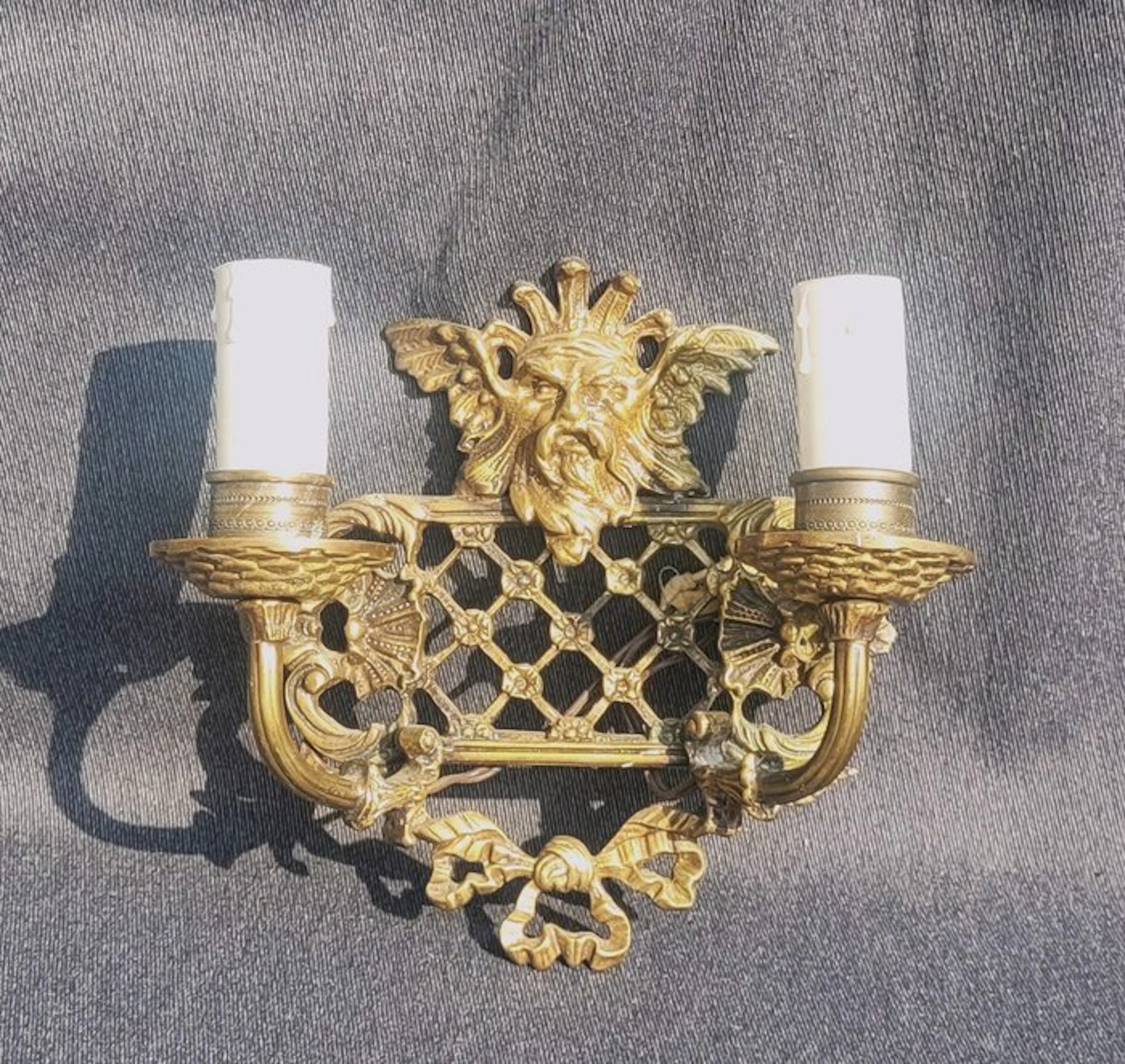 Wall lamp - Bronze - Candle Light/Electric