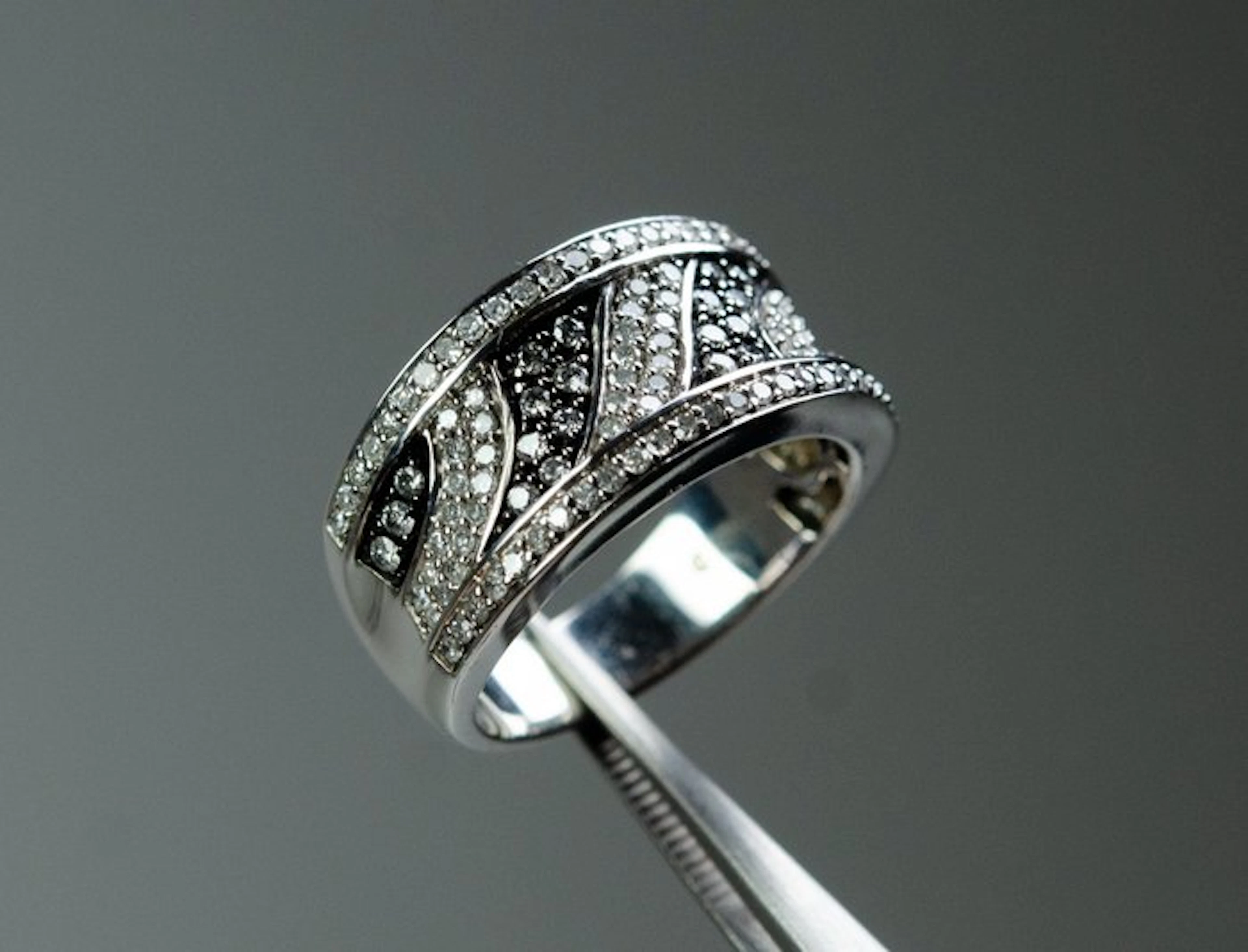 No reserve price - Ring - 925 silver - 1.40 ct natural diamonds