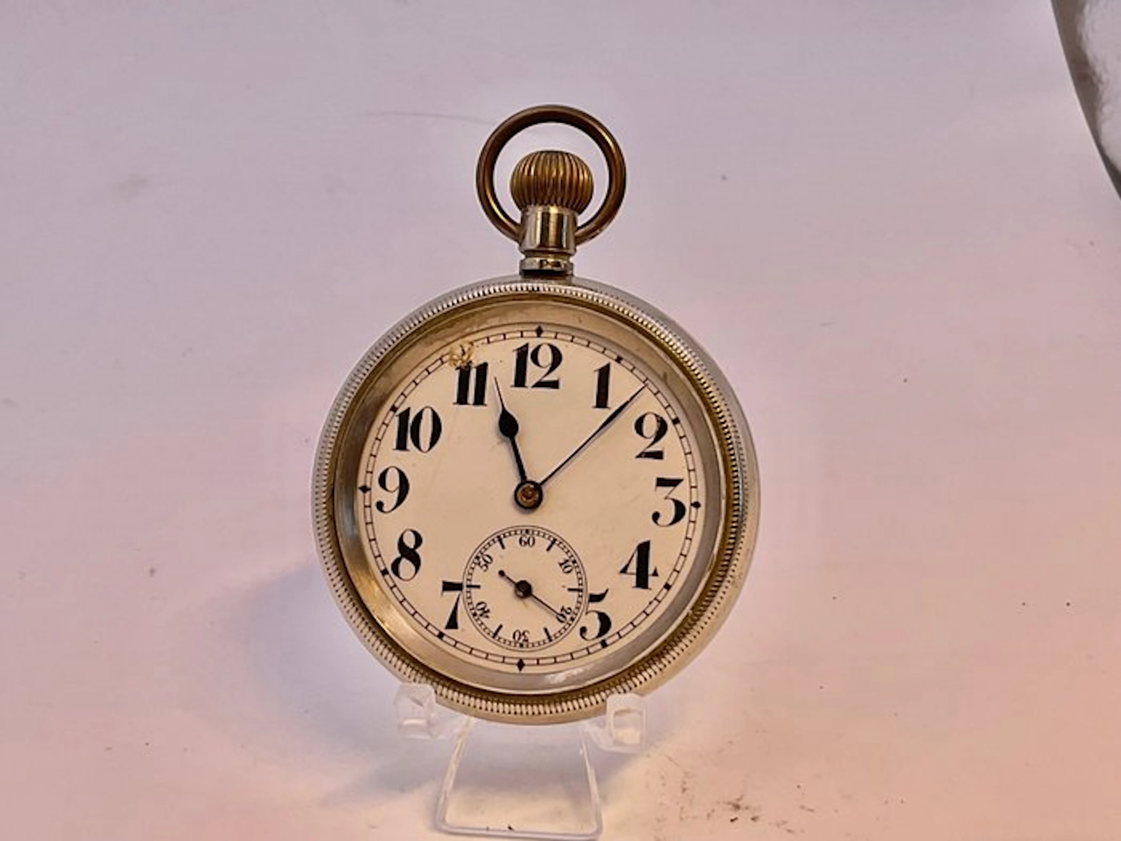 Ancora . Stile ferrovia . Cassa cromata a vite . 1900 . - 1850-1900
