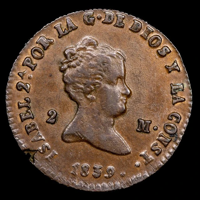 Spain. Isabel II. 2 Maravedís 1839 - Segovia (No reserve price)