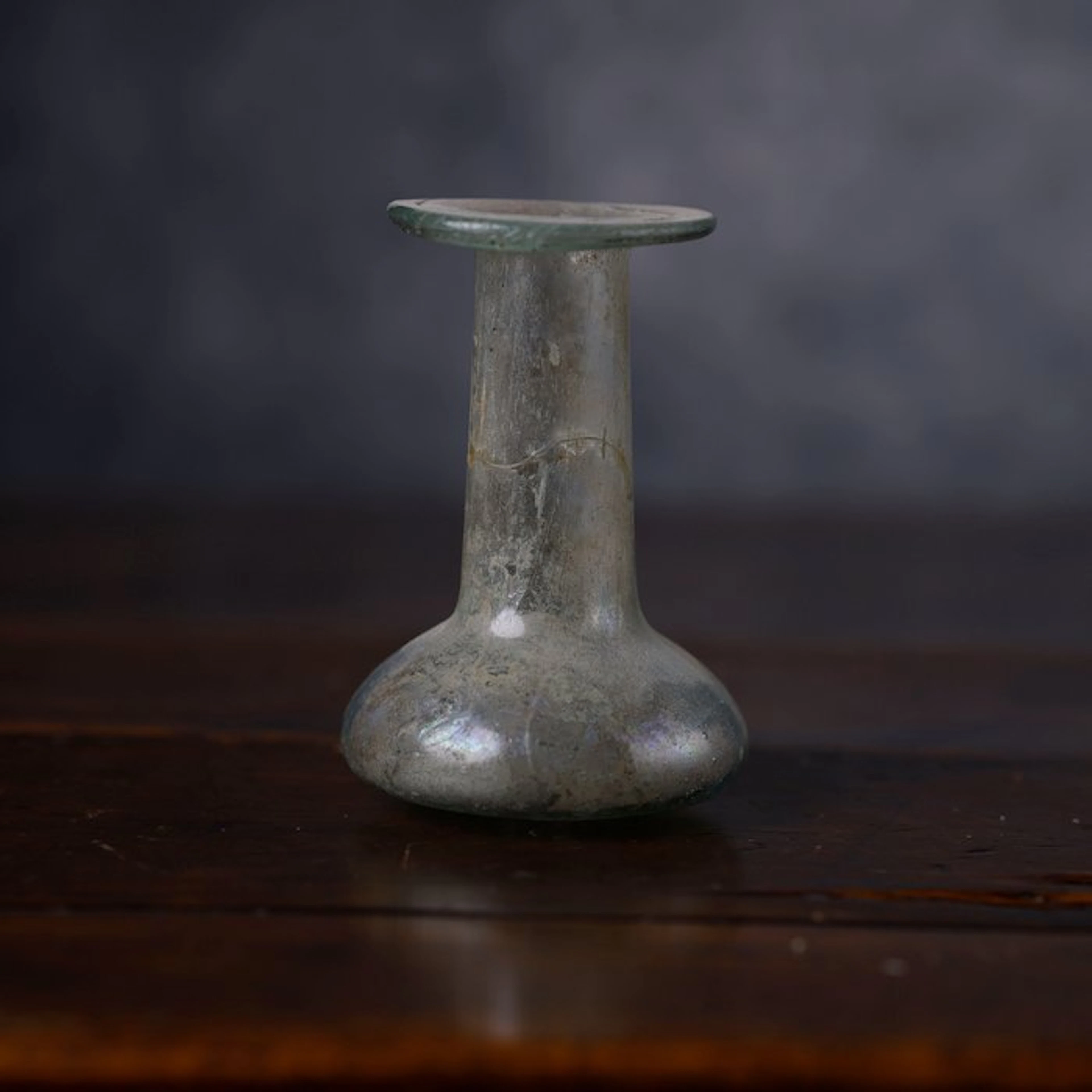 Roman Glass Unguentarium, glass - 10.3 cm