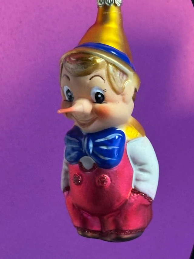 Christmas baubles Stichting Epric: Pinocchio, handgemaakt, glas - Glass