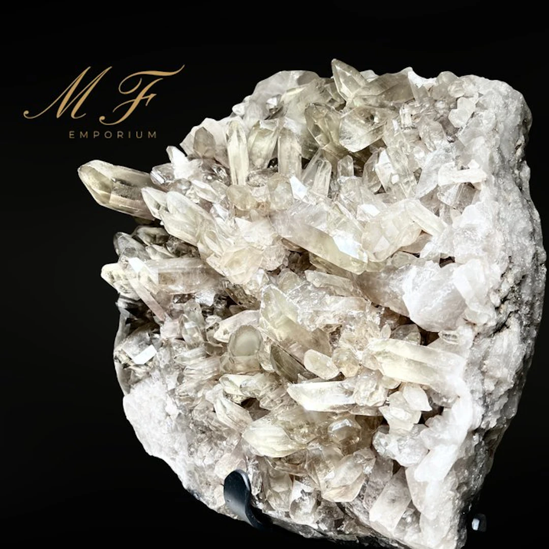 23 kg - smoked quartz premium XXL Crystal on matrix...