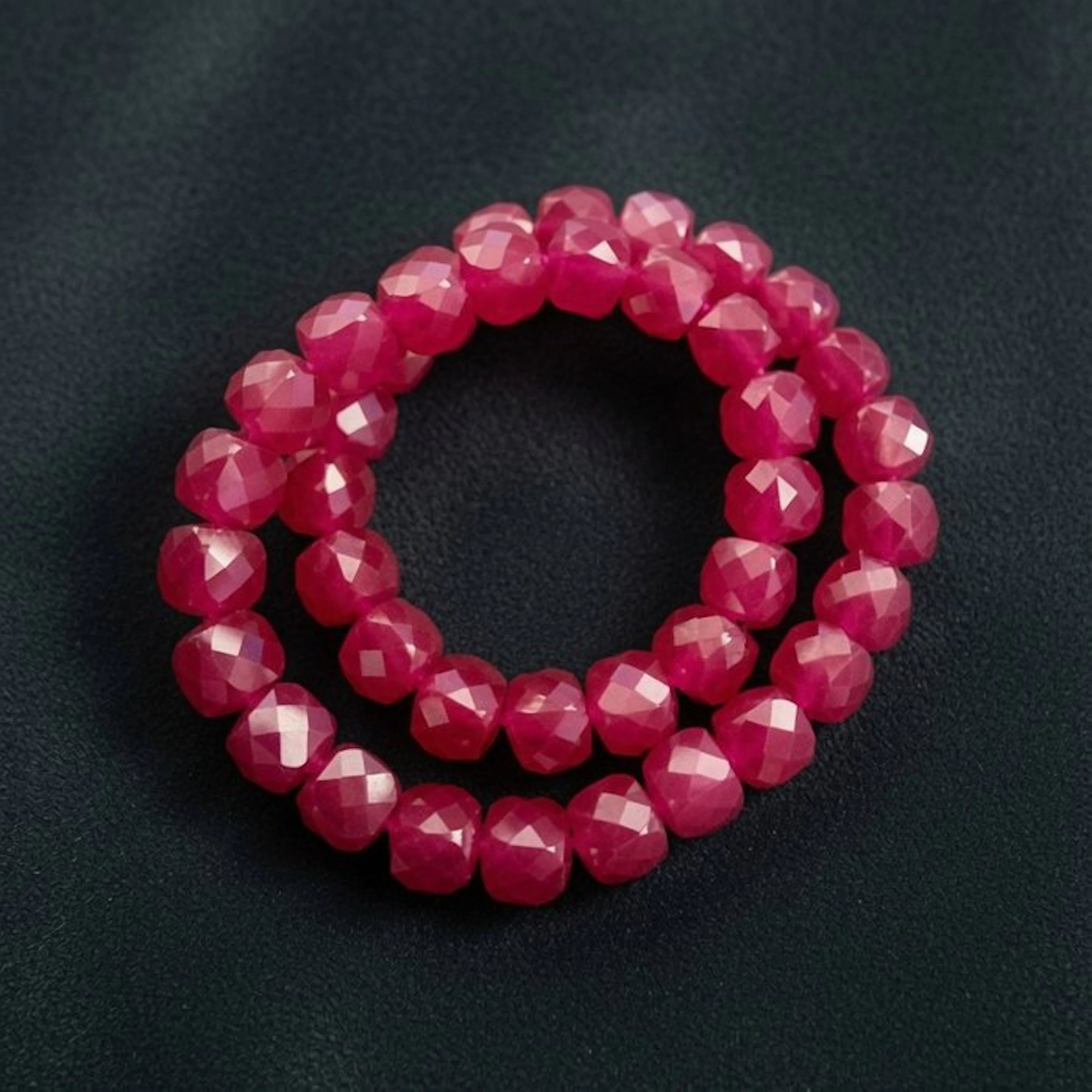 Deep red ruby corundum