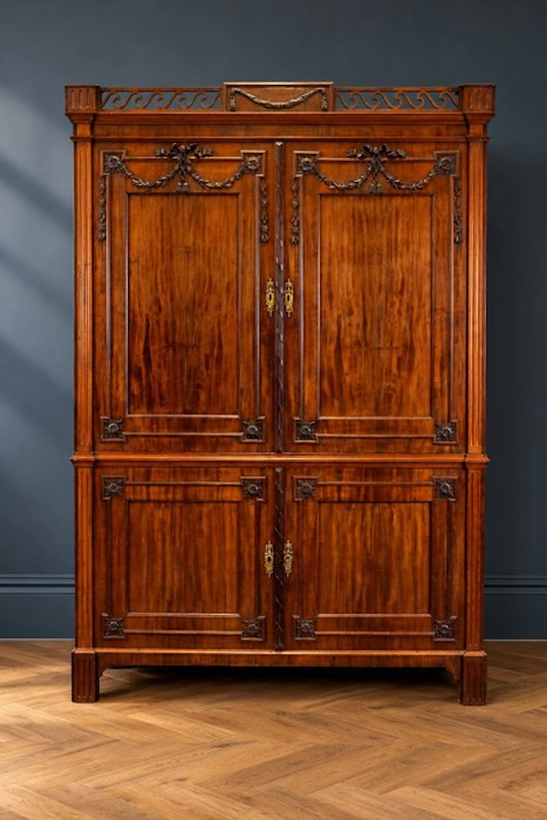 Cabinet - solid mahogany and oak wood