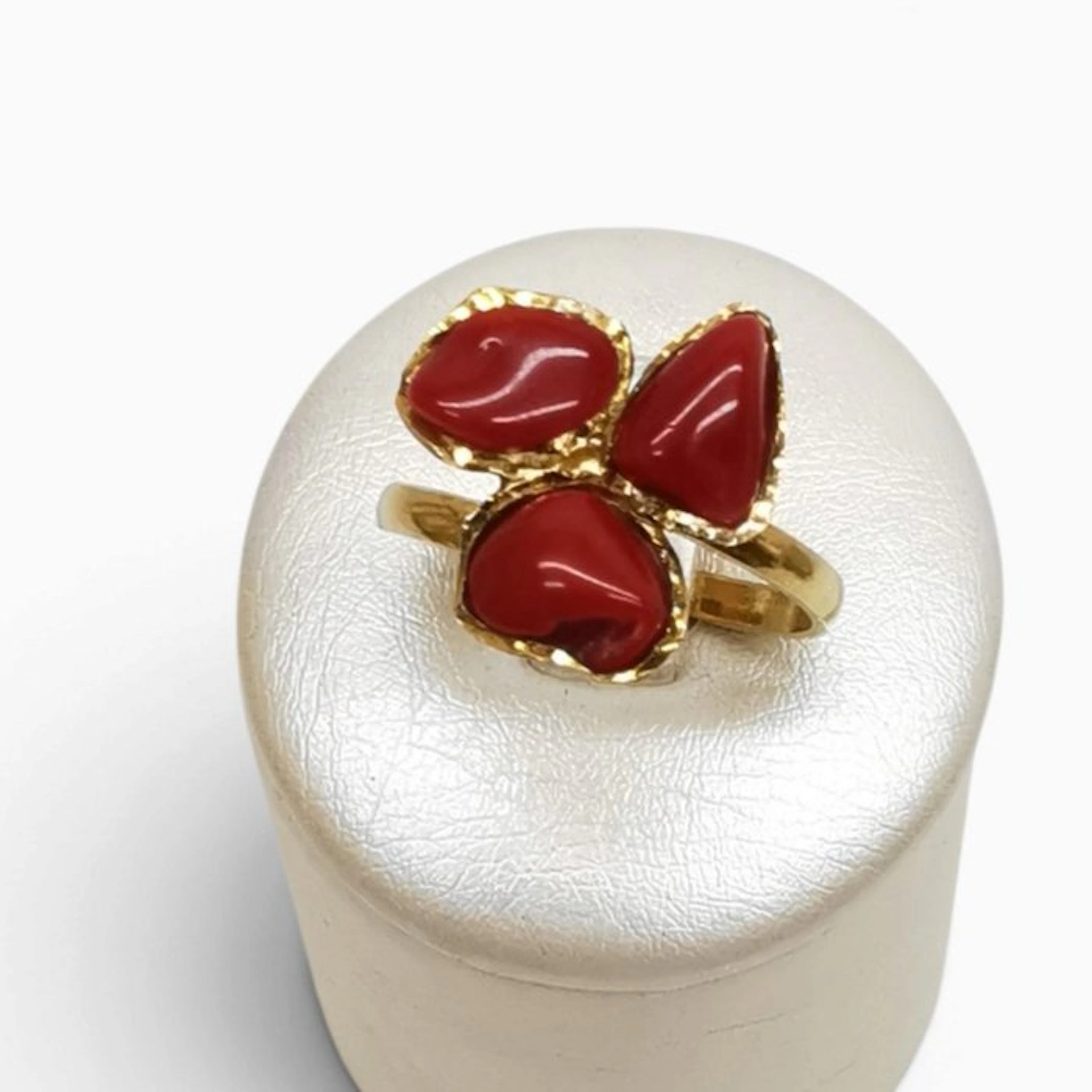 Coral - Sterling Silver 925 - Ring - Italian craftsmanship