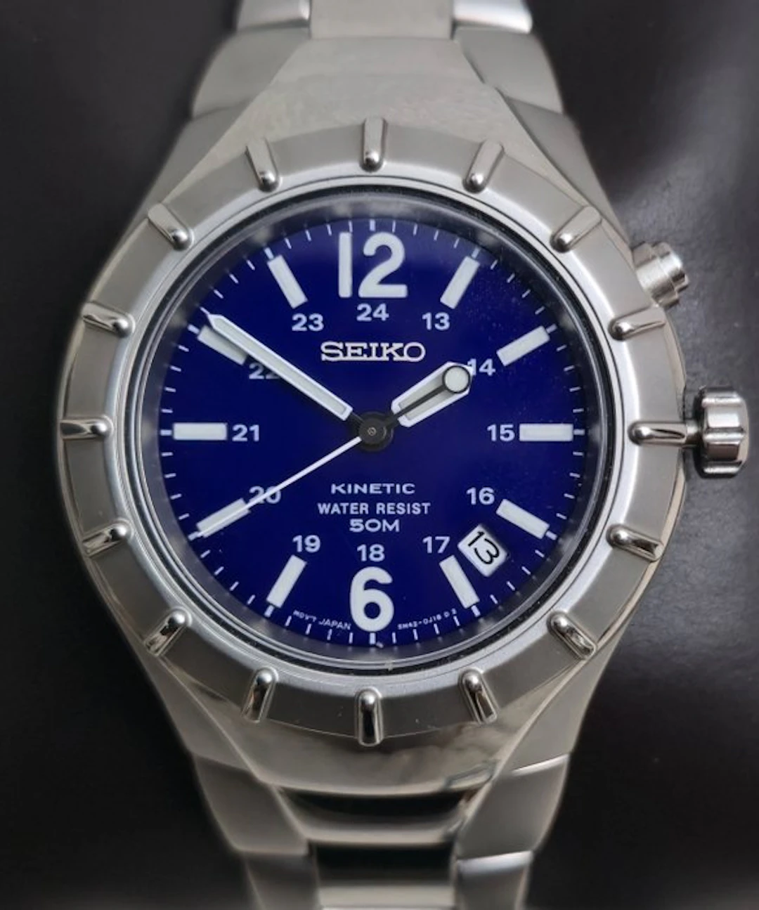 Seiko - Seiko Kinetic 5M42-0F00 – Esfera Azul – Acero...