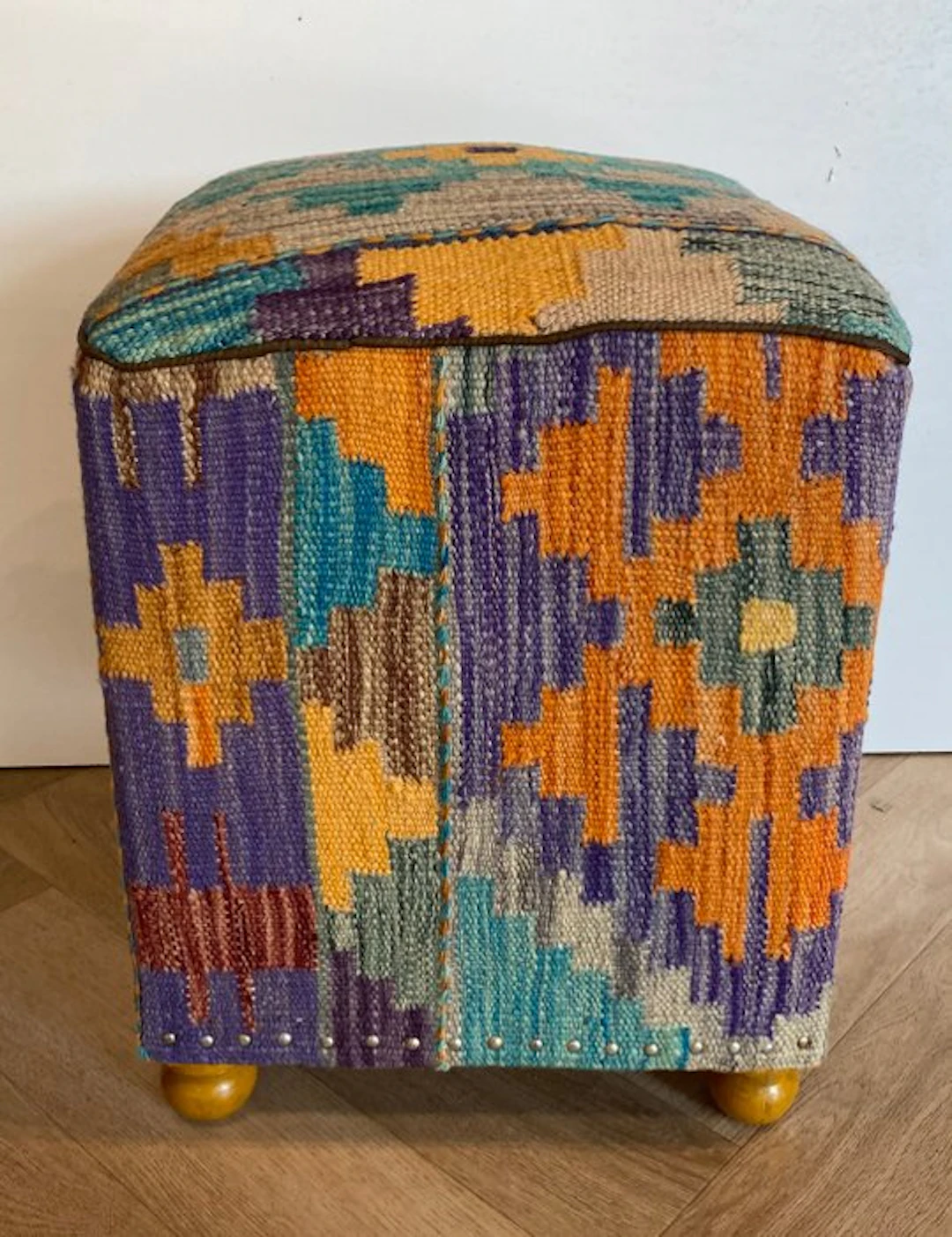 Kelim Pouf (Unused/New) - Carpet - 36 cm - 36 cm
