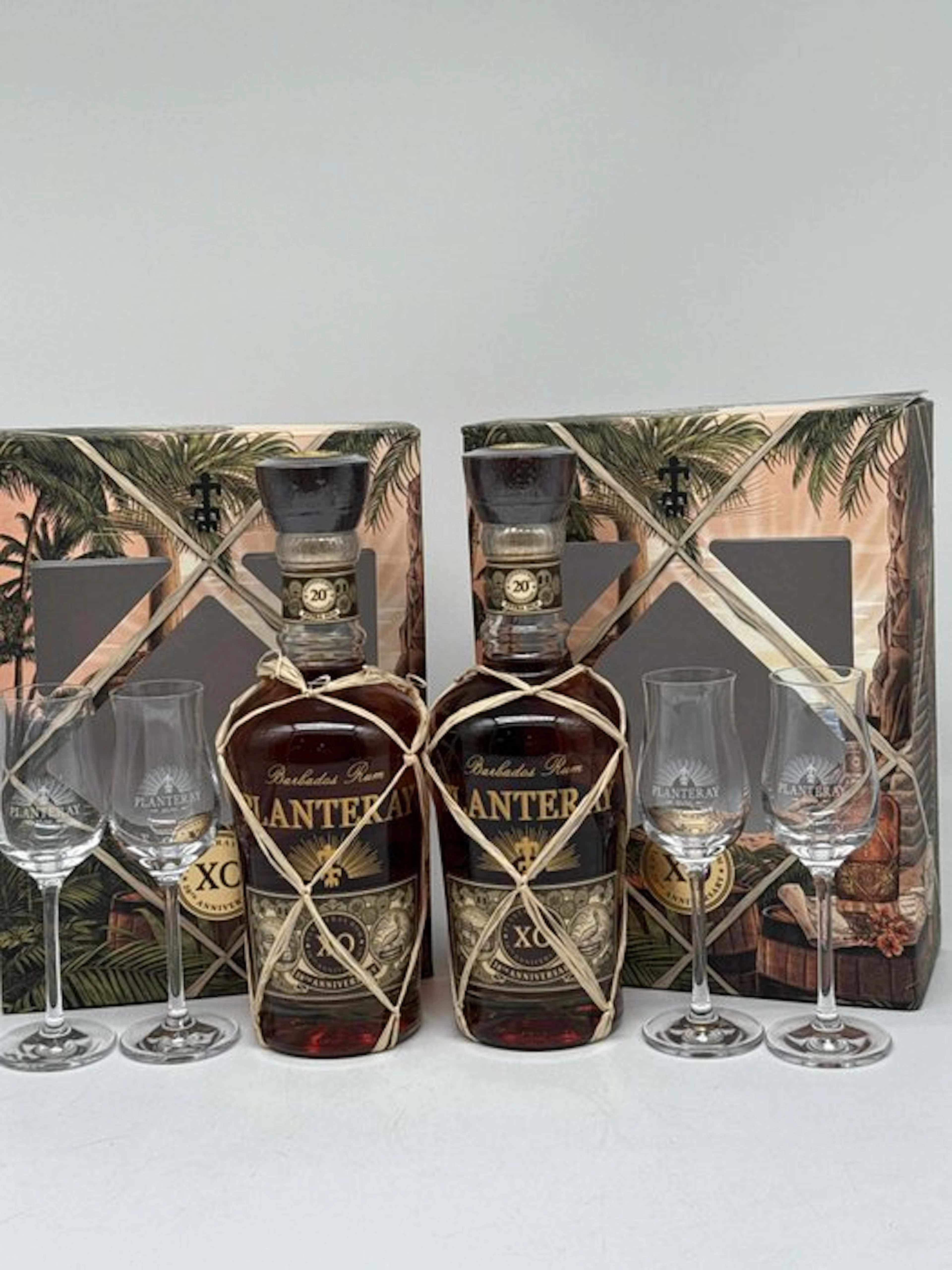 Planteray - Barbados XO 20th Anniversary with glasses - 70cl - 2 bottles