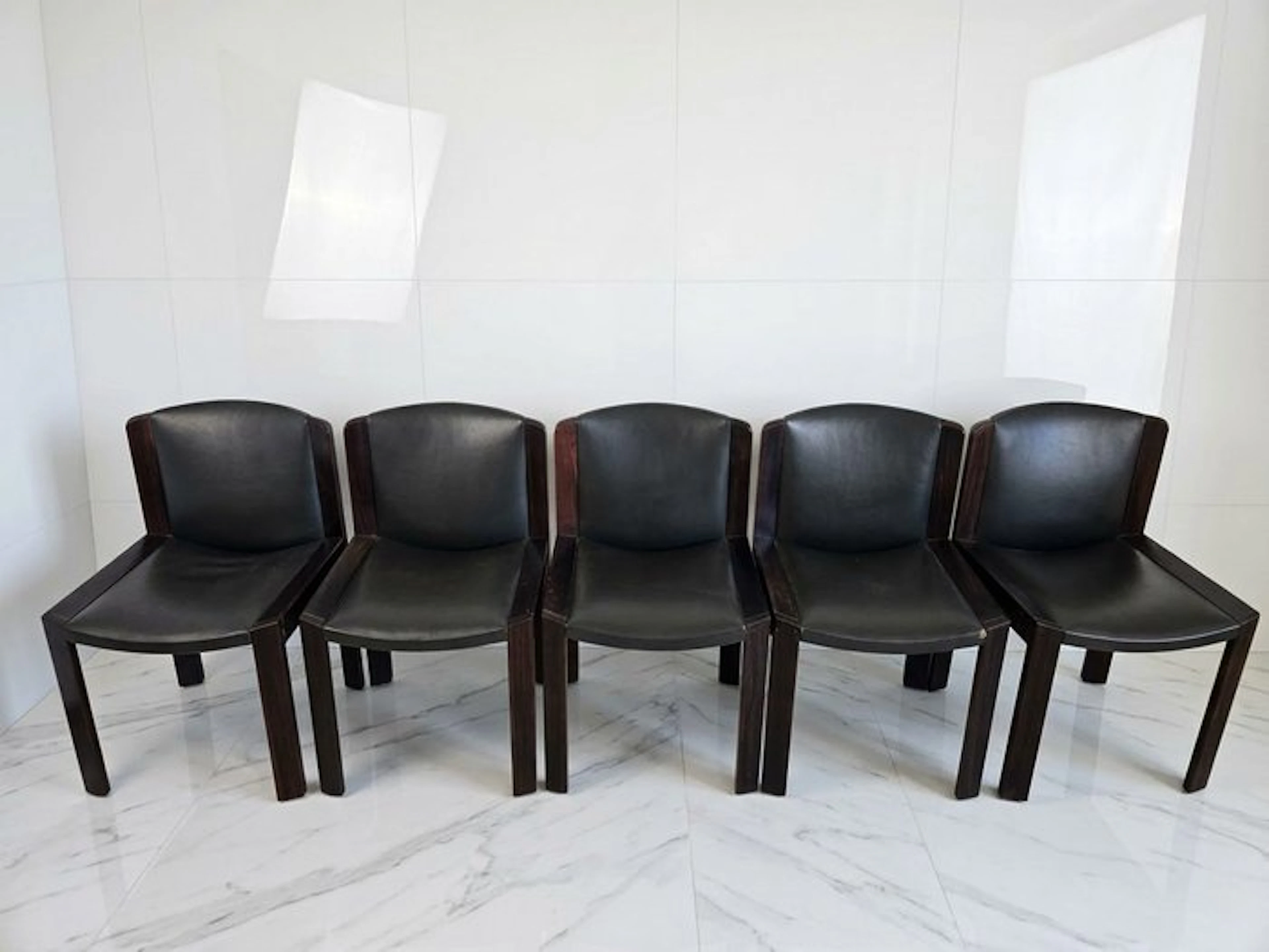 Pozzi - Joe Colombo - Seating group (5) - Model "300" - Wood