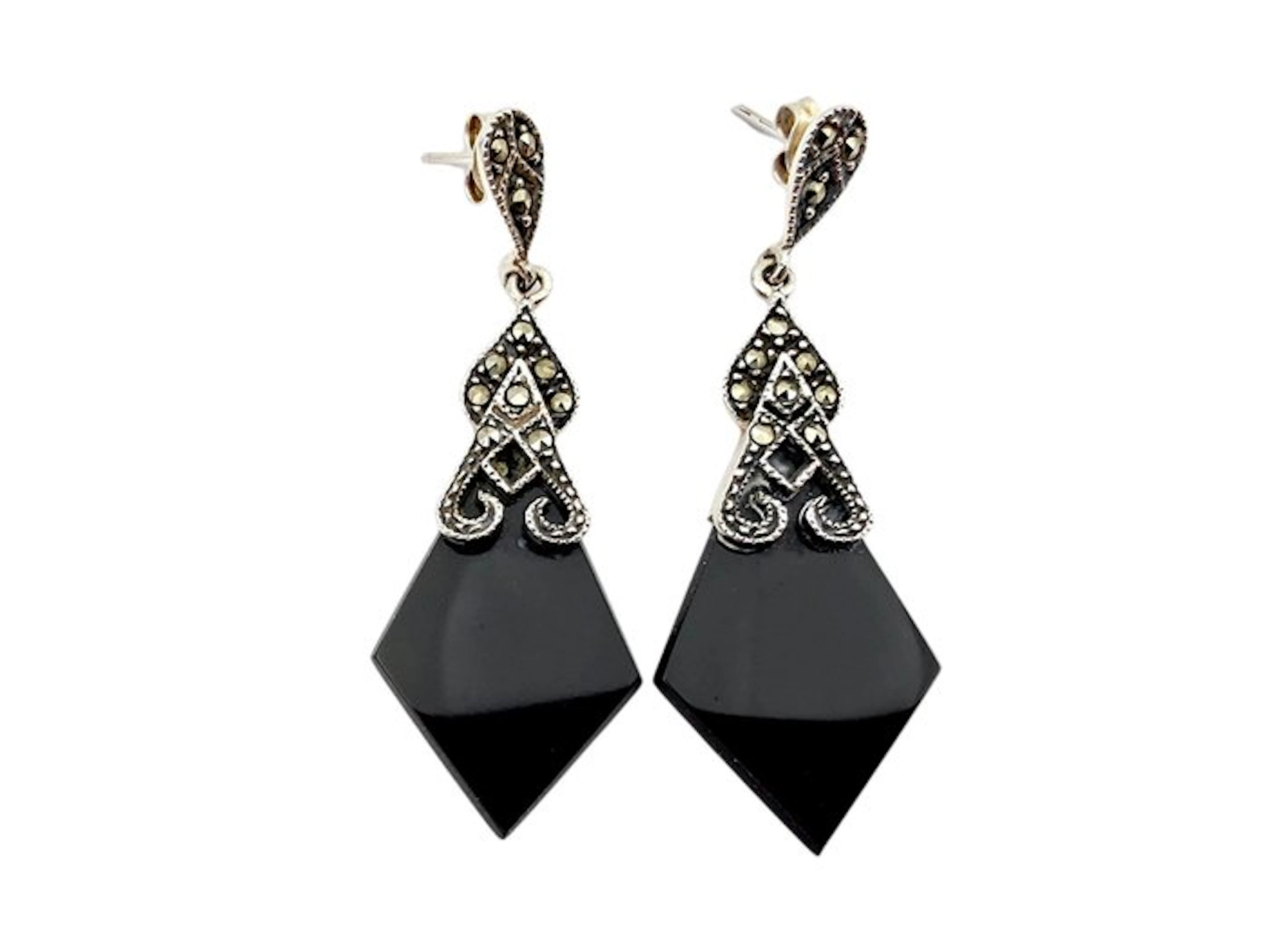 Silver - Earrings - Art Deco Revival