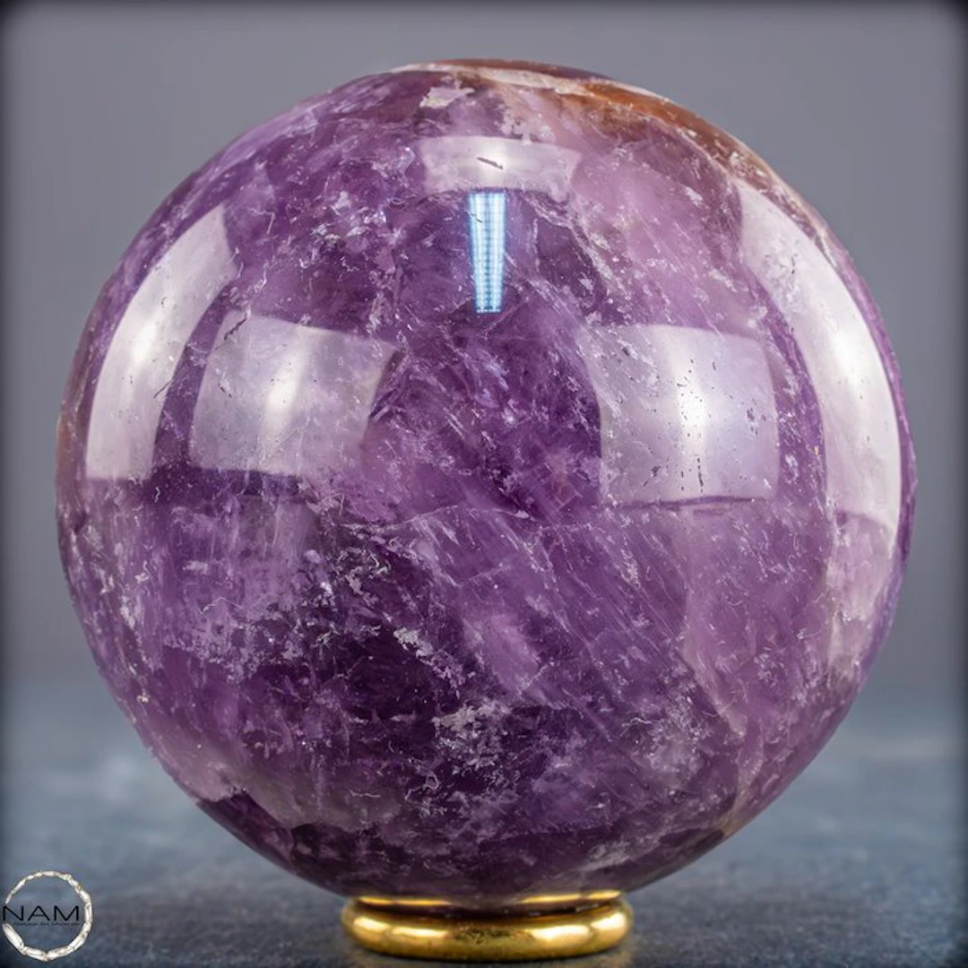 Natural Semi Transparent Amethyst Sphere- 687.95 g
