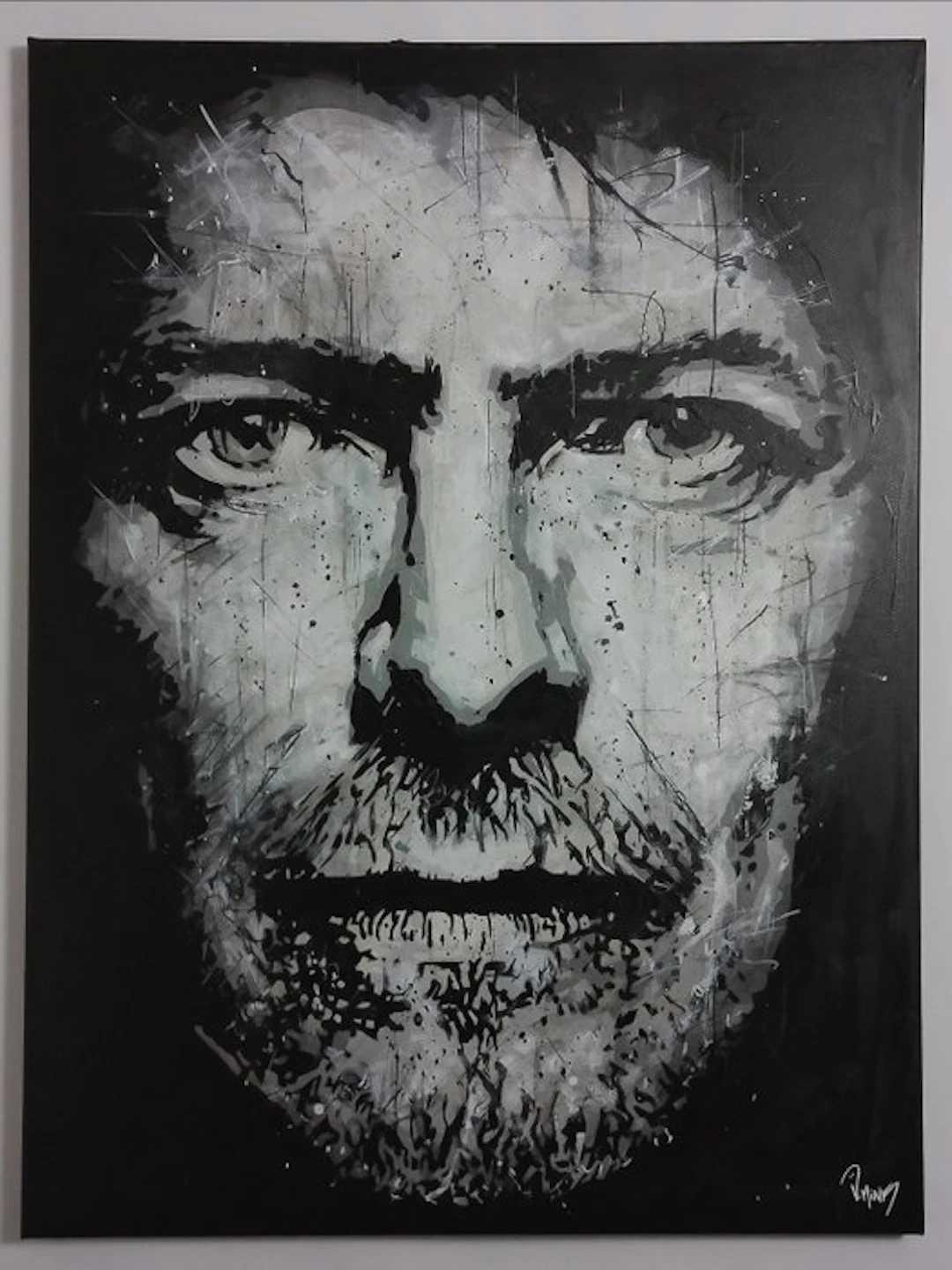 David Bowie - Handpainted high quality portrait and...