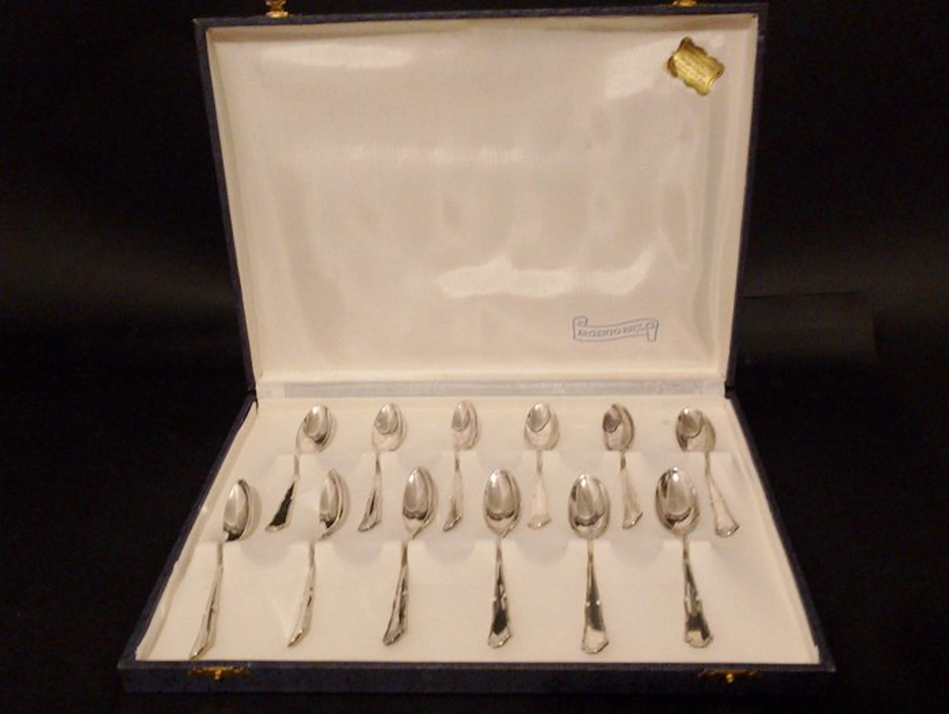 Cutlery set for 12 (12) - .800 silver - 12-piece dessert set