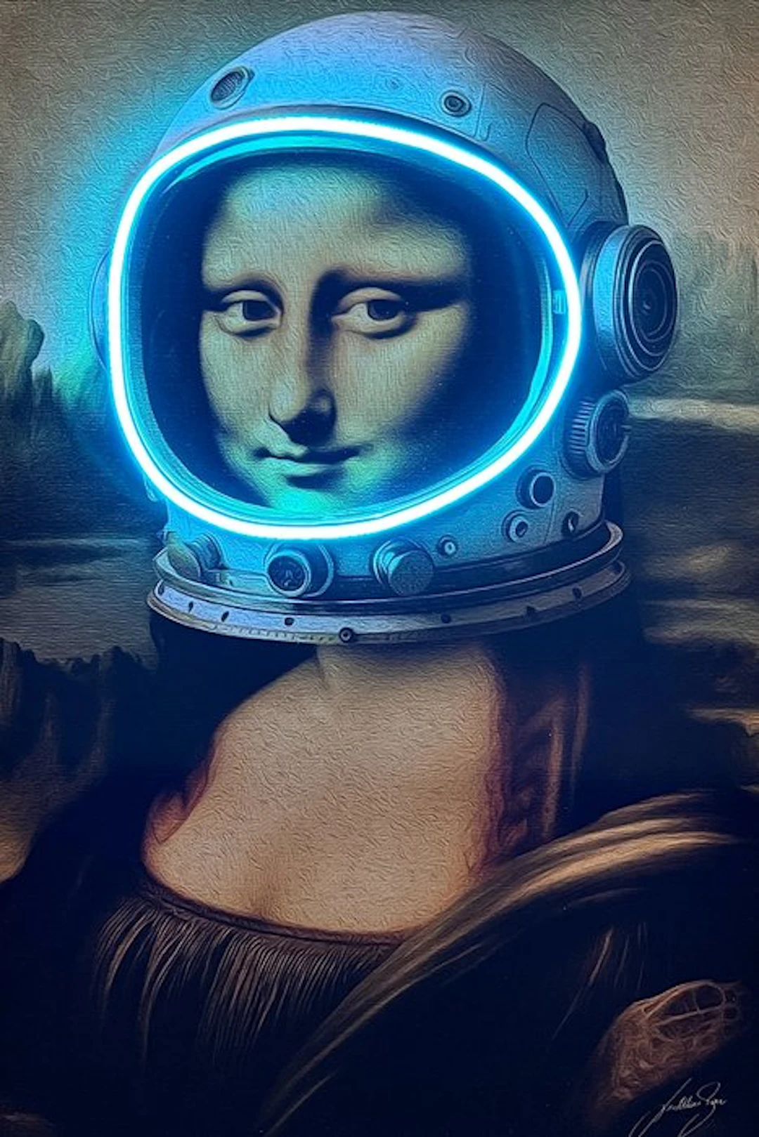 LEDMansion - Gioconda Astronaut Led Wall Art