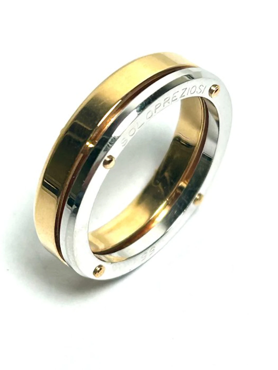 Ring - 18 kt. Rose gold, White gold - Modern design