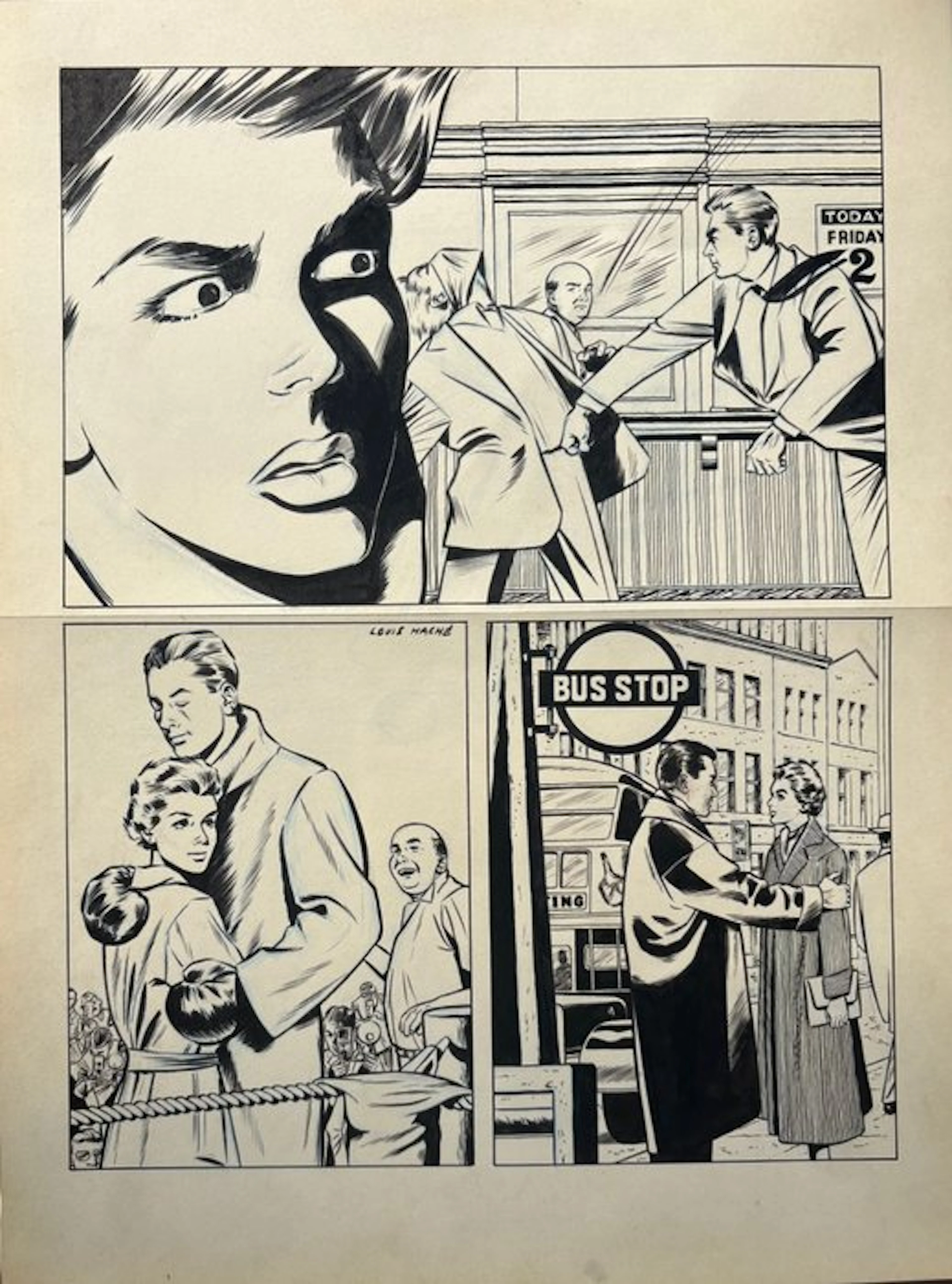Louis Haché - 1 Original page - Bus Stop