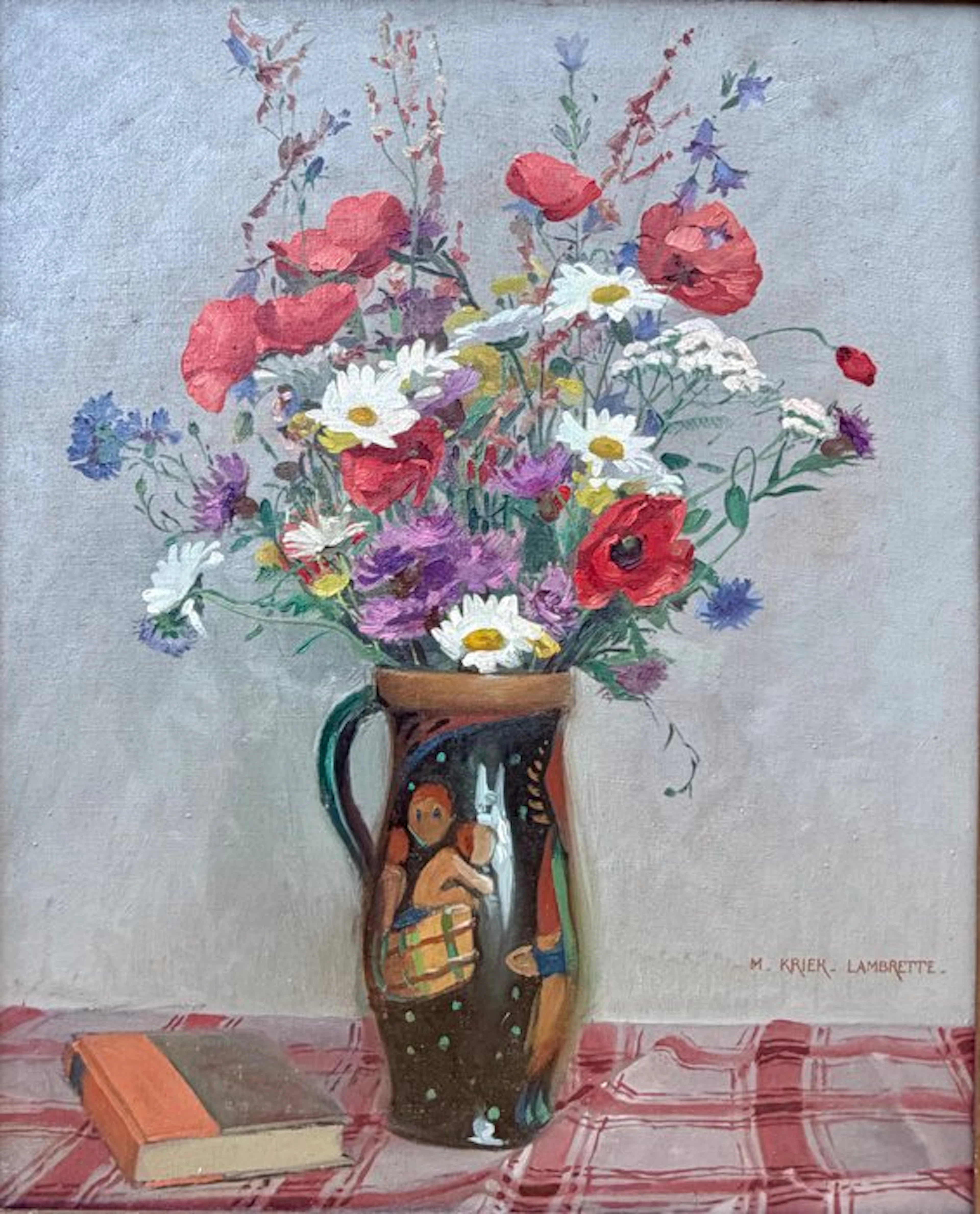 M. Krier-Lambrette (1879-1951) - Bouquet de fleurs champêtres