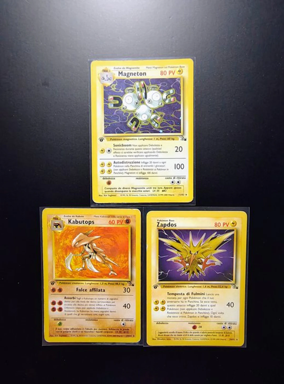 Pokémon - 3 Card - Tutte 1° Edizioni - MAgneton Holo...