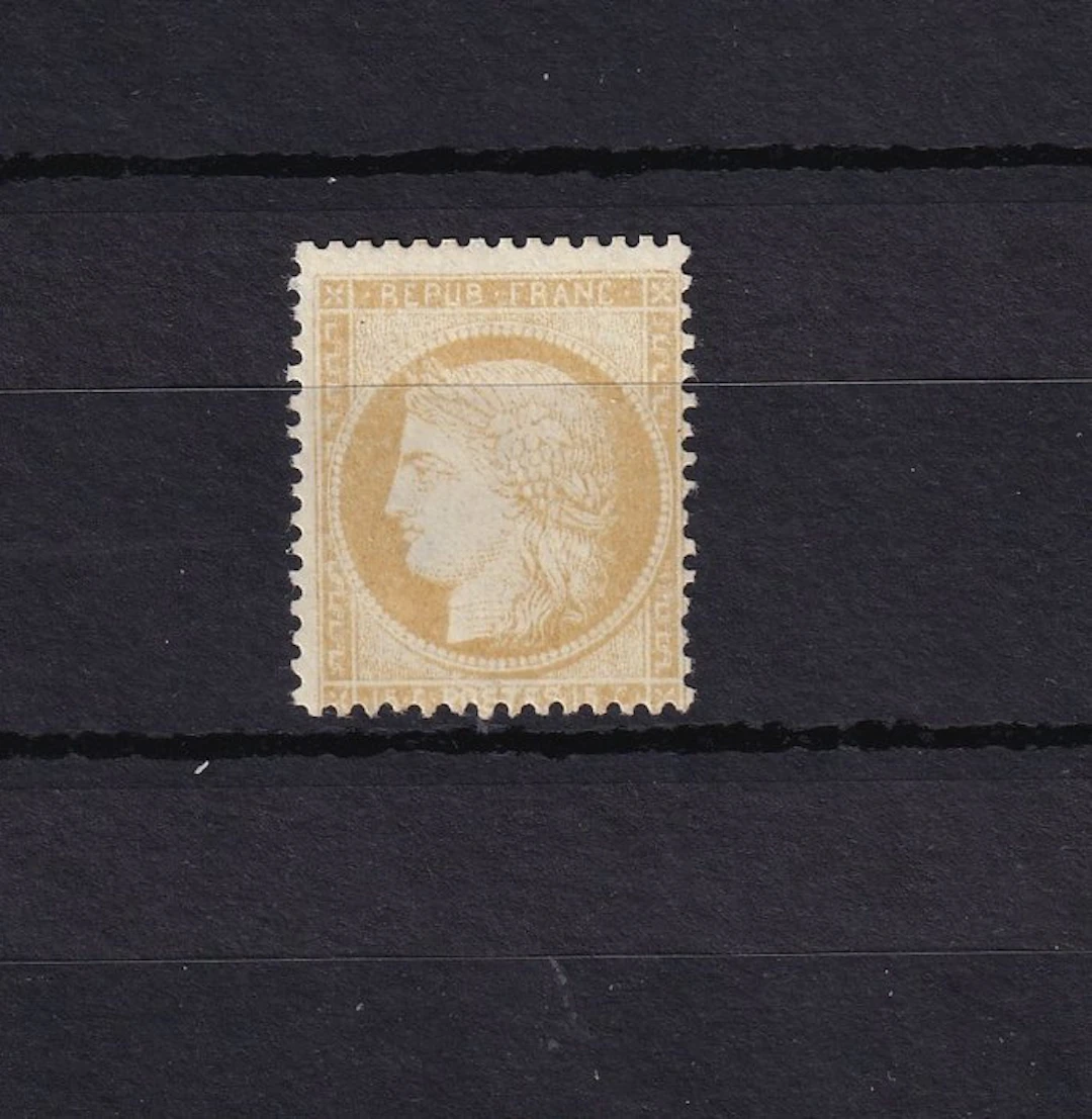 France 1871 - Signed, Cérès 15 ct bistre, estimate 750€ - Yvert n°59