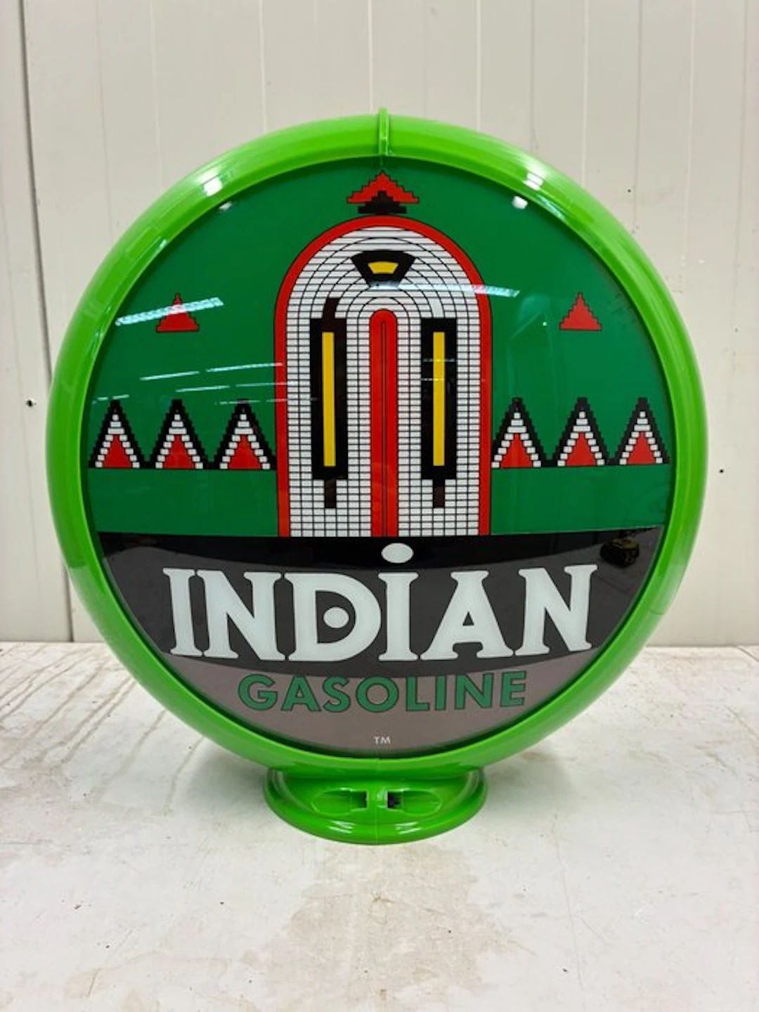 Petrol pump - Indian - Indian Gasoline – Glazen Benzinepomp Globe - After 2000