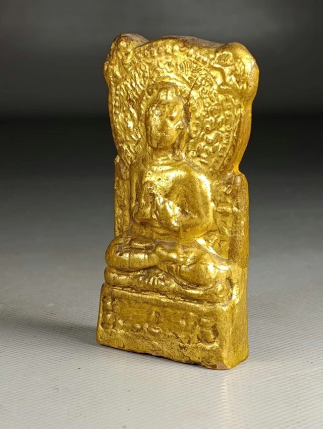 [Art Asiatique / Bouddhisme] Rare amulette votive /...