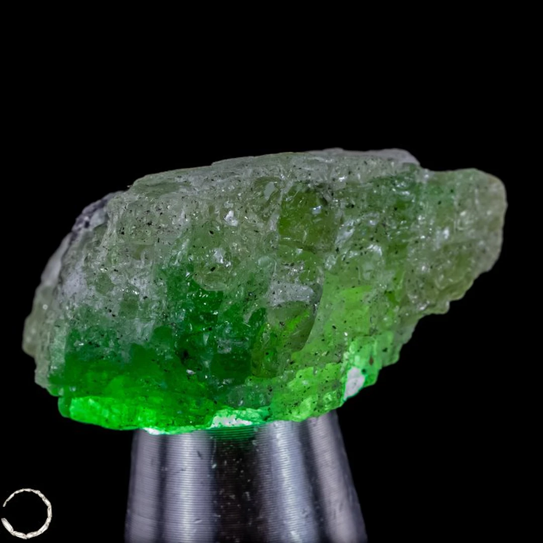 Rare tsavorite rough crystal – natural green Garnet with intense coloring