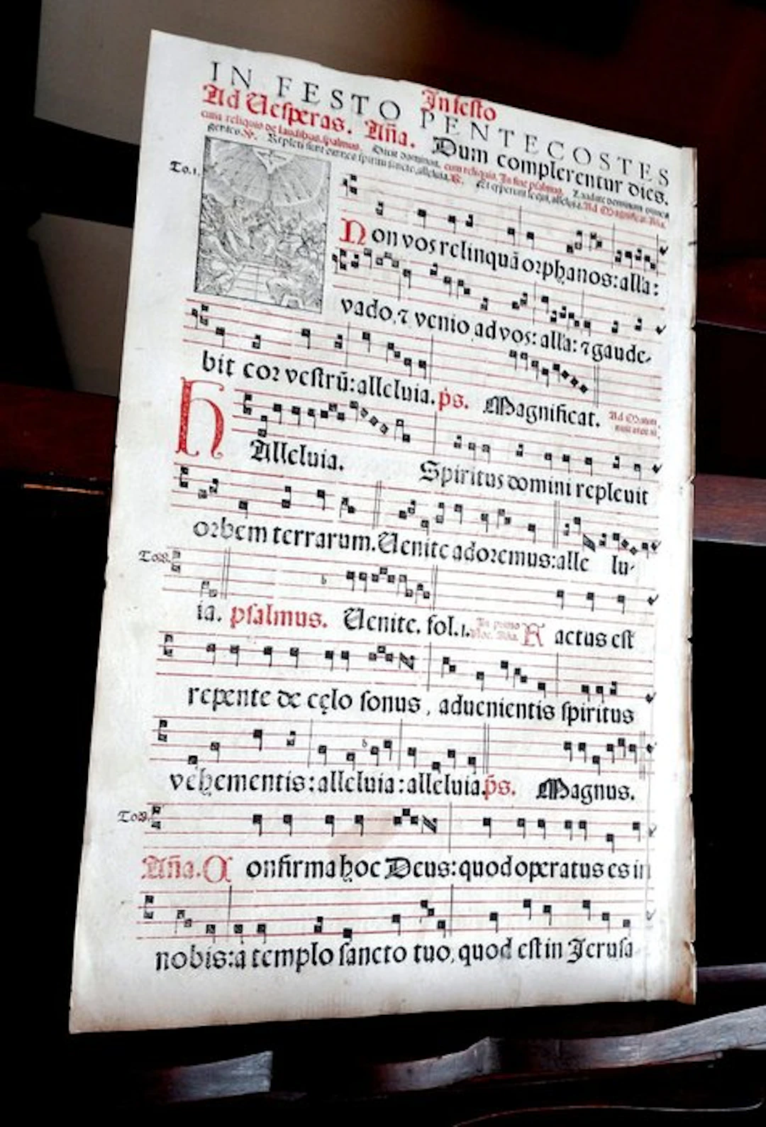 Catholic Church - Antiphonarium Romanum sheet Italian...