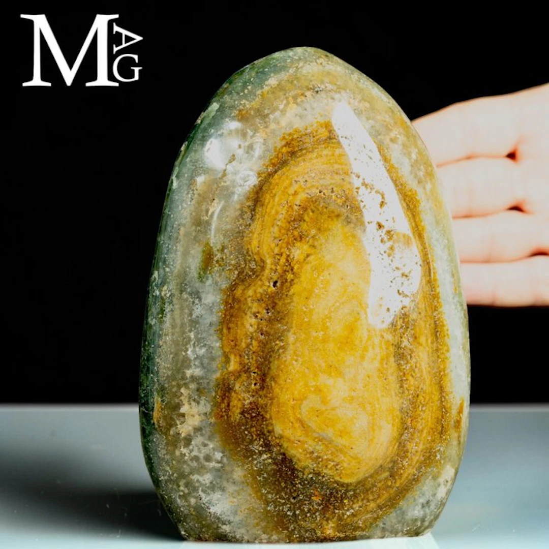 Agata e Quarzo di Marovato – Madagascar Green Calcedonio...