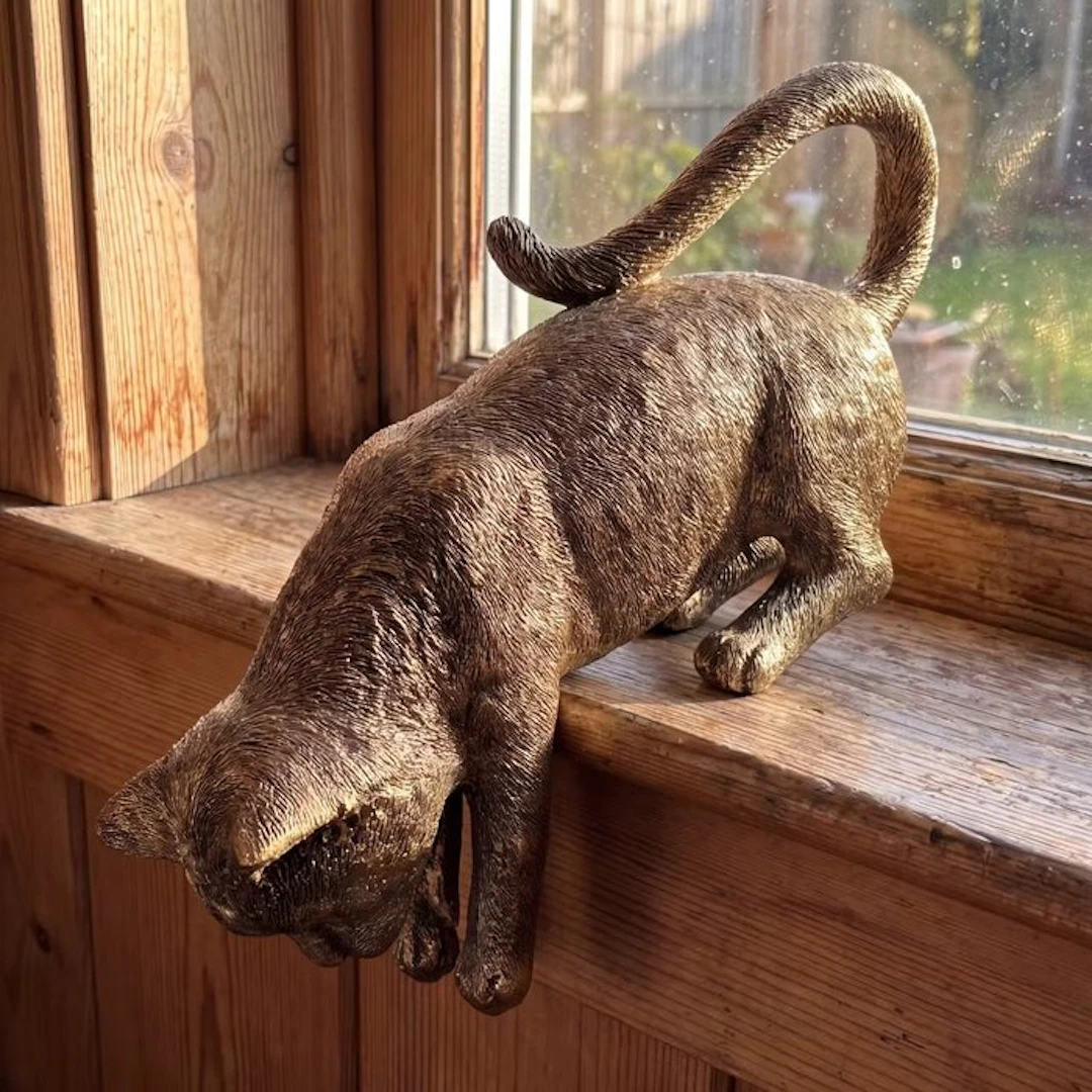 Statue, Prachtig gedetailleerde kat 40 cm - 40 cm - Resin