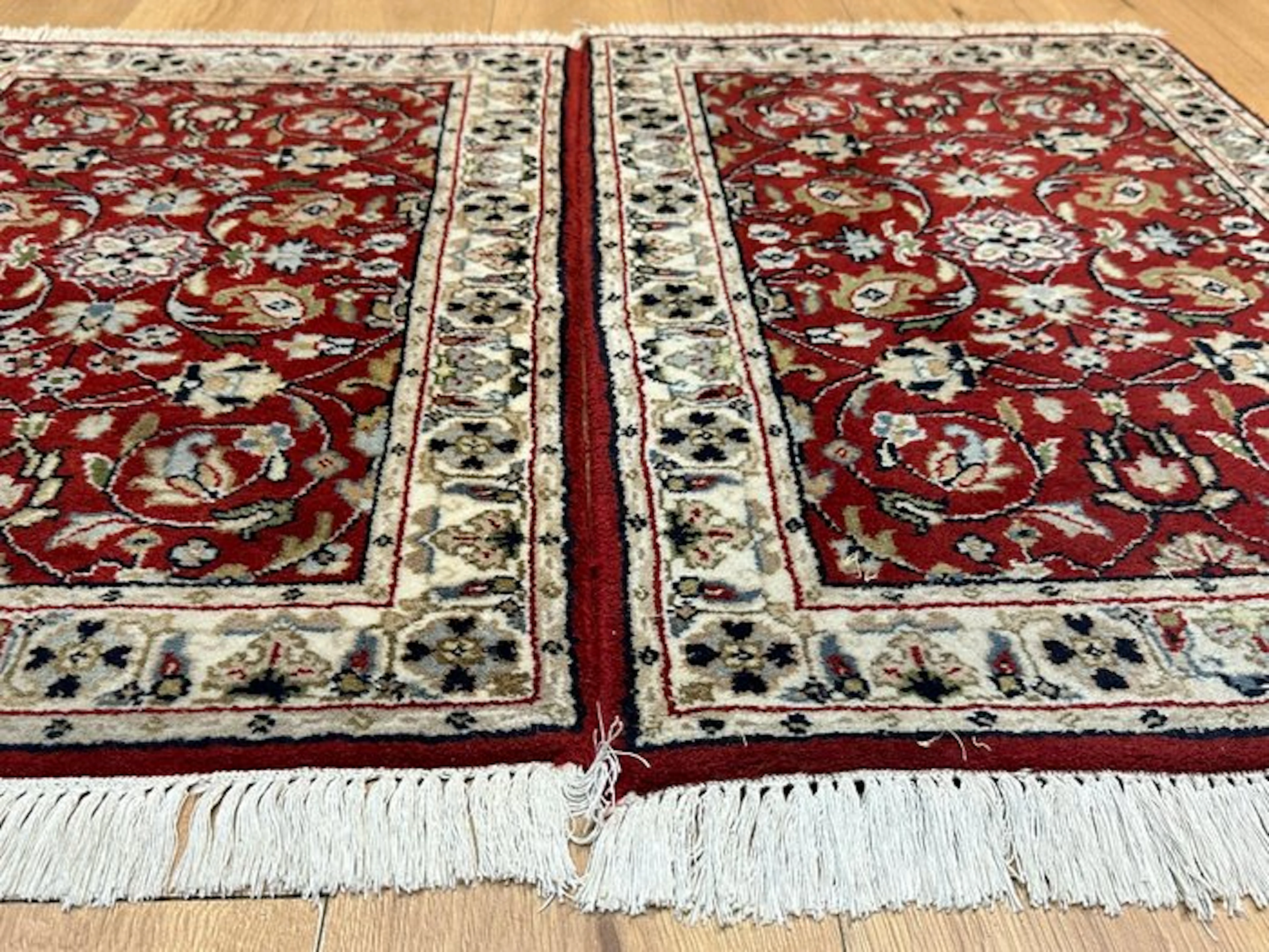 Exquisite pair of carpets in Isfahan style