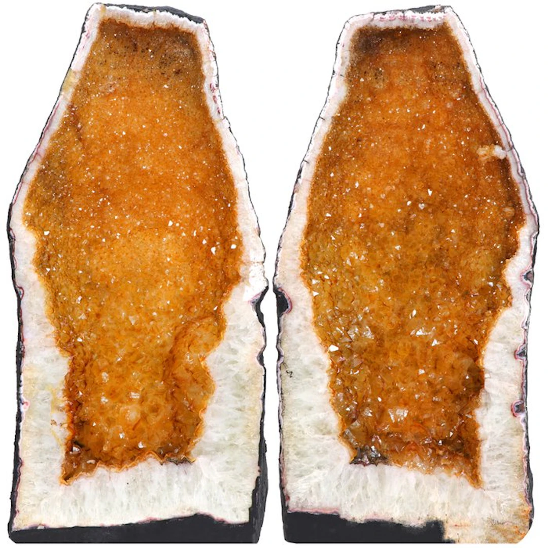 BestDeal - Citrine - Matched Pair Geode - 61x30x20 cm- 78 kg