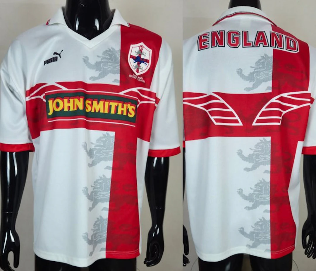 Selección de Rugby de Inglaterra - Rugby League World Cup - 1995 - Rugby jersey