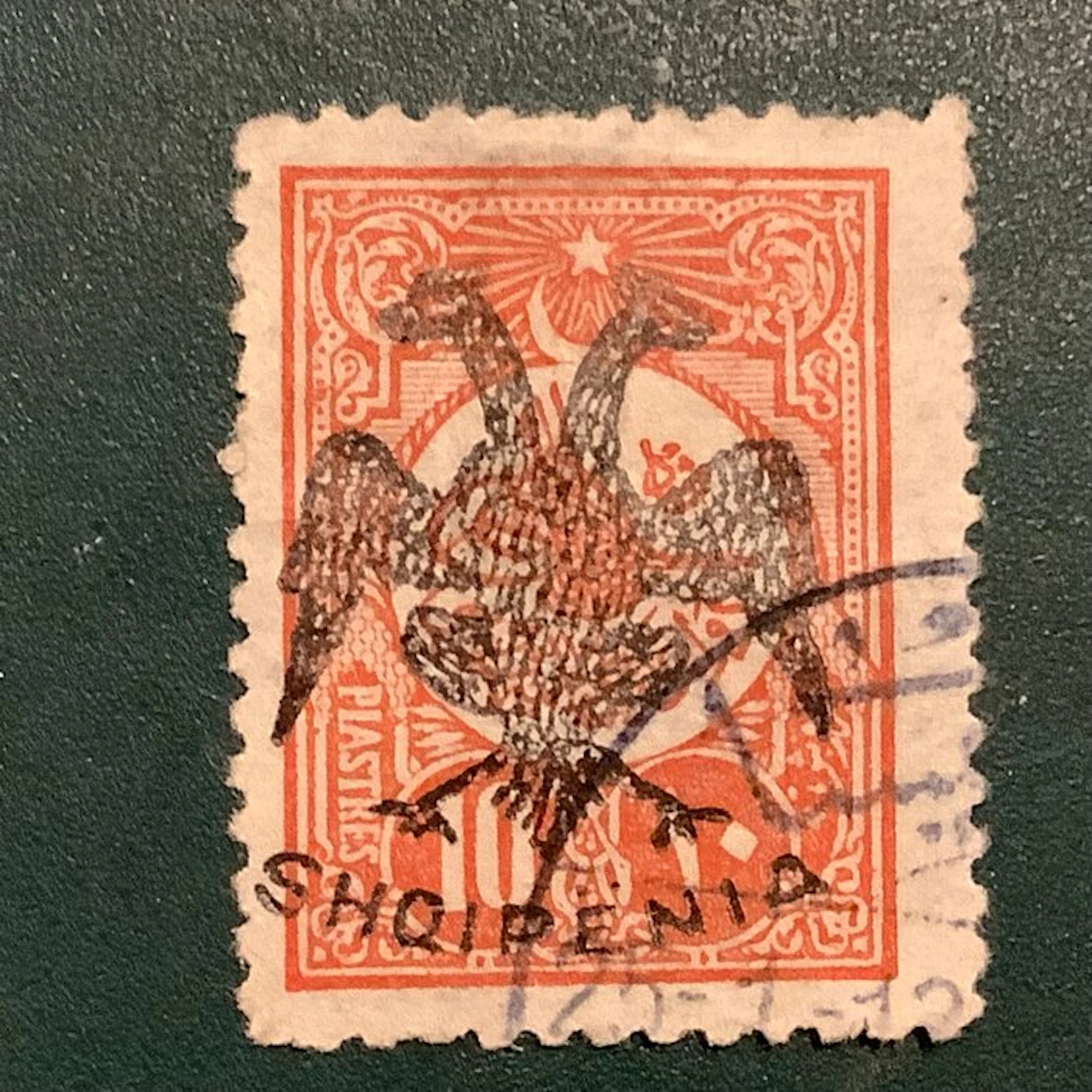 Albania 1913 - 10 Pia with double-headed eagle print - Michel 10