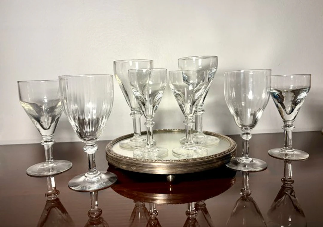 French Production - Drinking set (8) - Glass