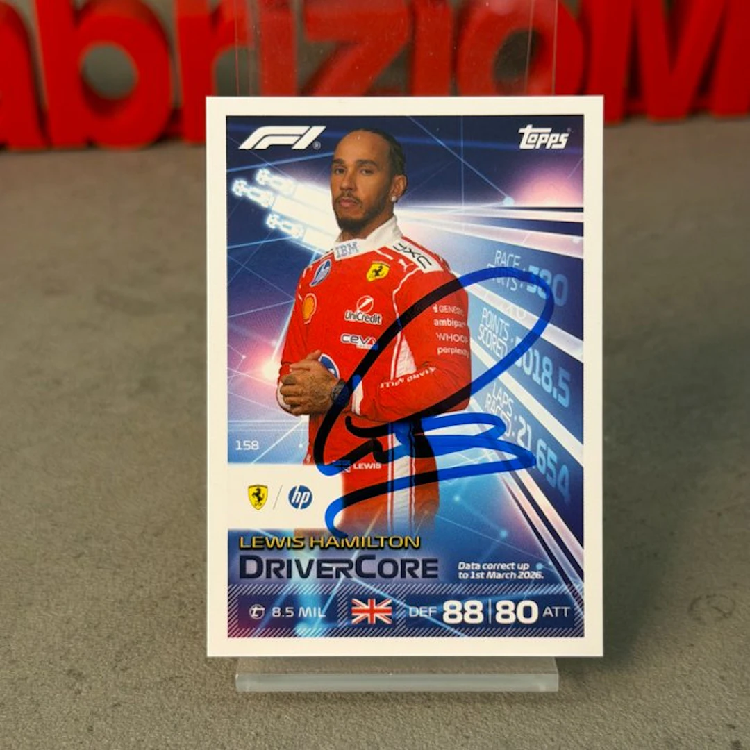 Ferrari - Topps 158 DriverCore Lewis Hamilton signed...