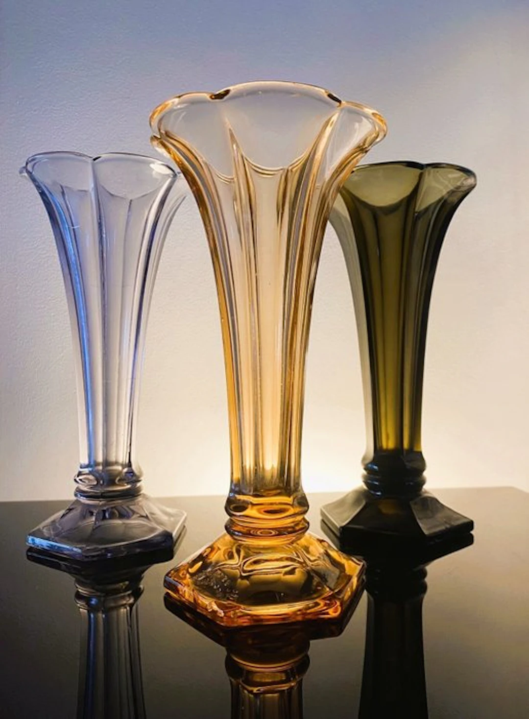 Val Saint Lambert - Vase (3) - Art Deco vases...
