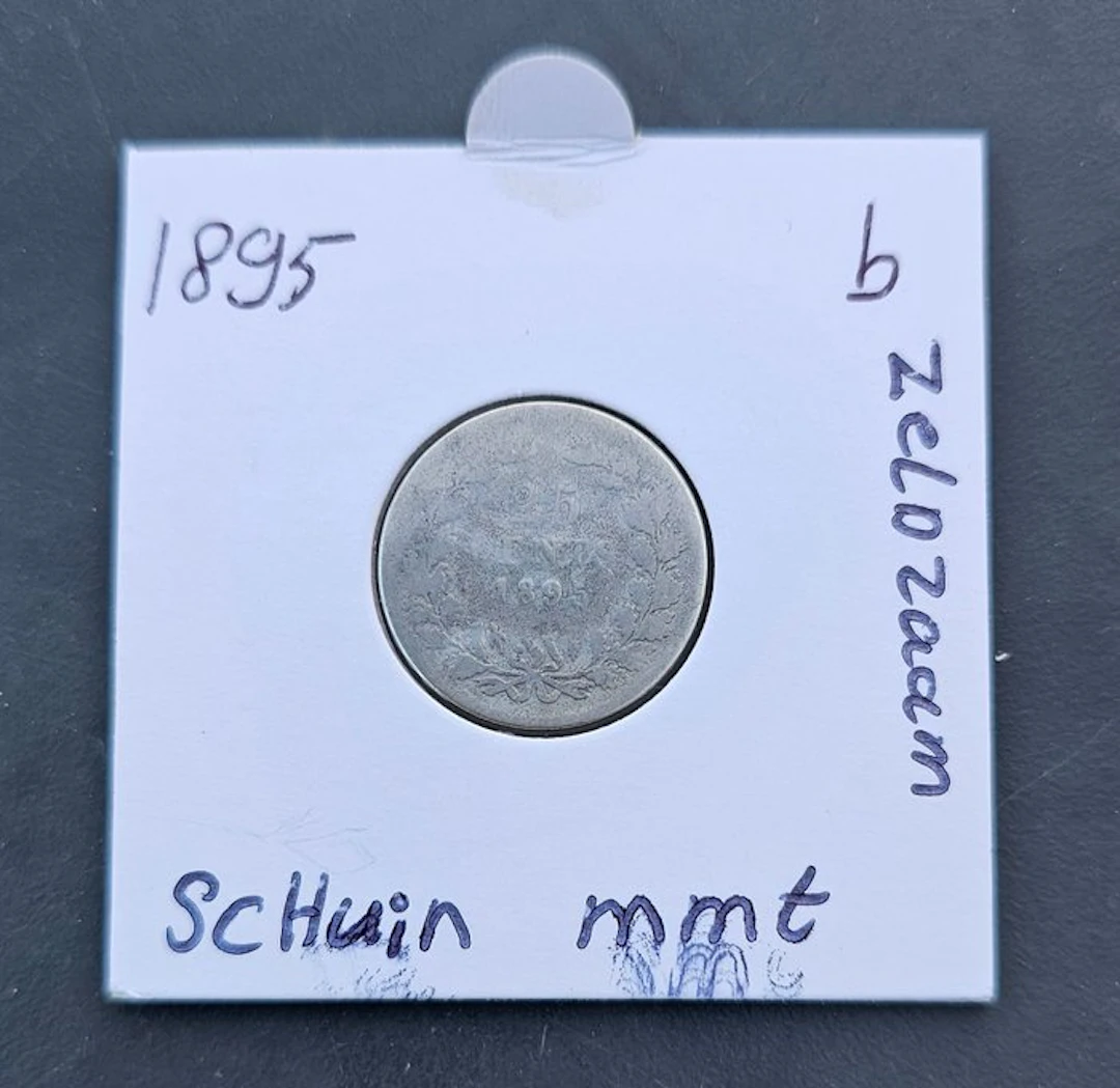 Netherlands. Willem III. 25 Cents 1895 (No reserve price)