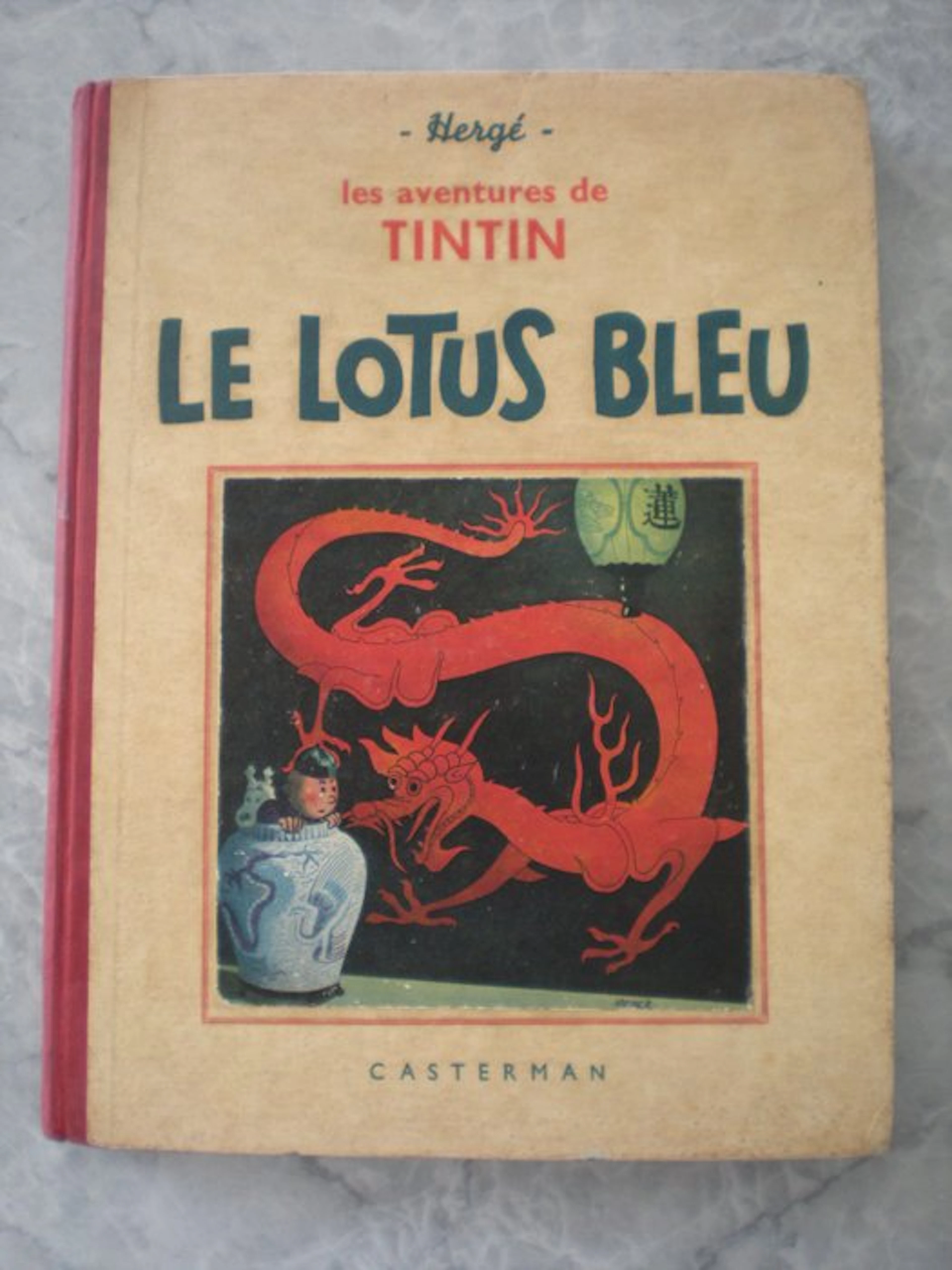 Tintin T5 A9 N.B. - Le Lotus Bleu - 1 Album - Reprint - 1939