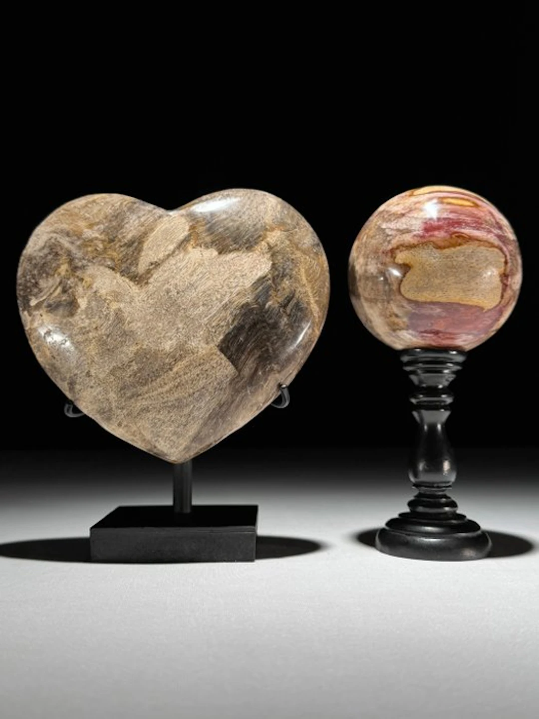 Fossilised wood - Wonderful Pair of Petrified Wood...