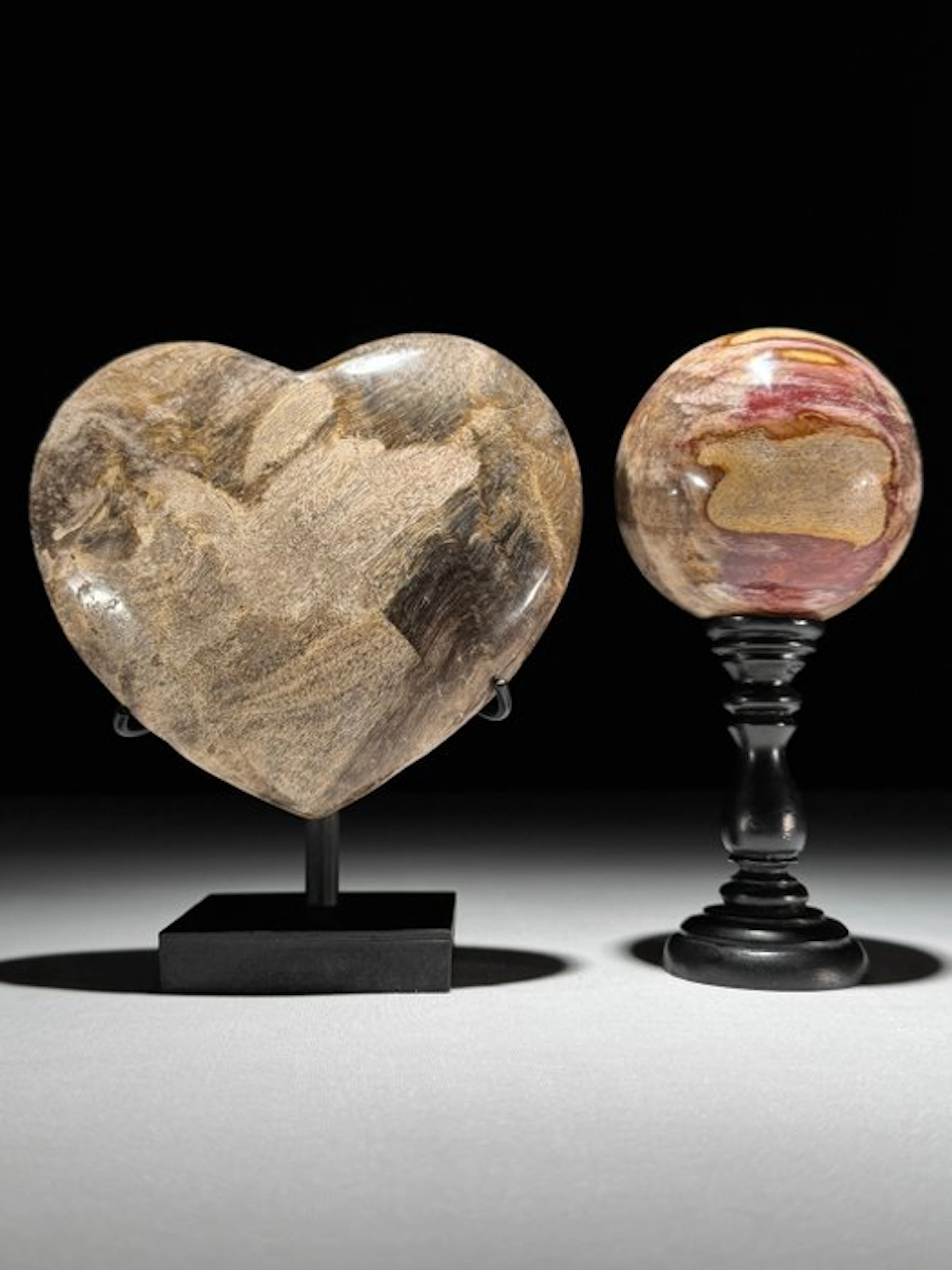 Fossilised wood - Wonderful Pair of Petrified Wood...