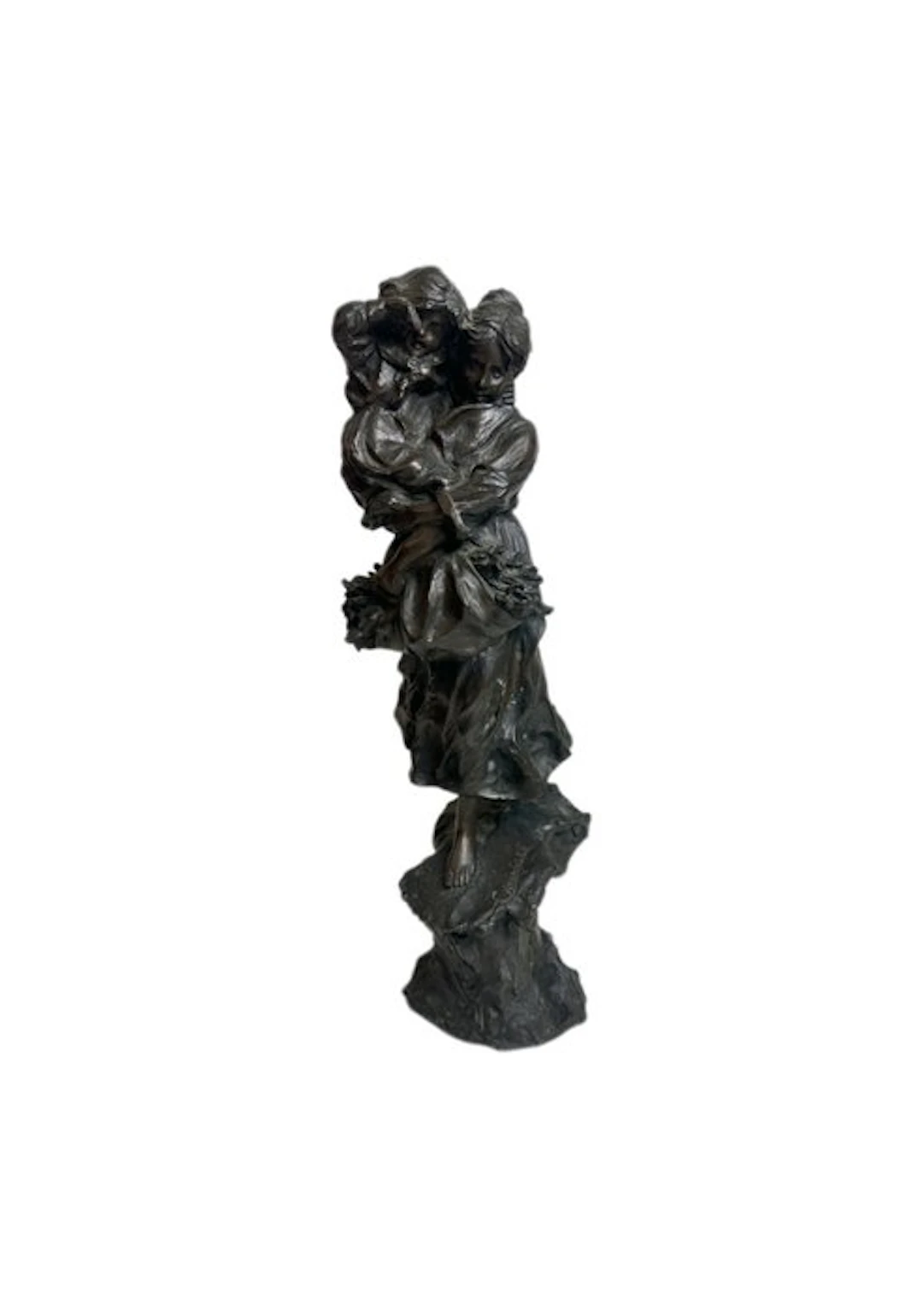 Edoardo Cammilli (1881-?) - Sculpture, Perché papà non torna? - 45 cm - Bronze