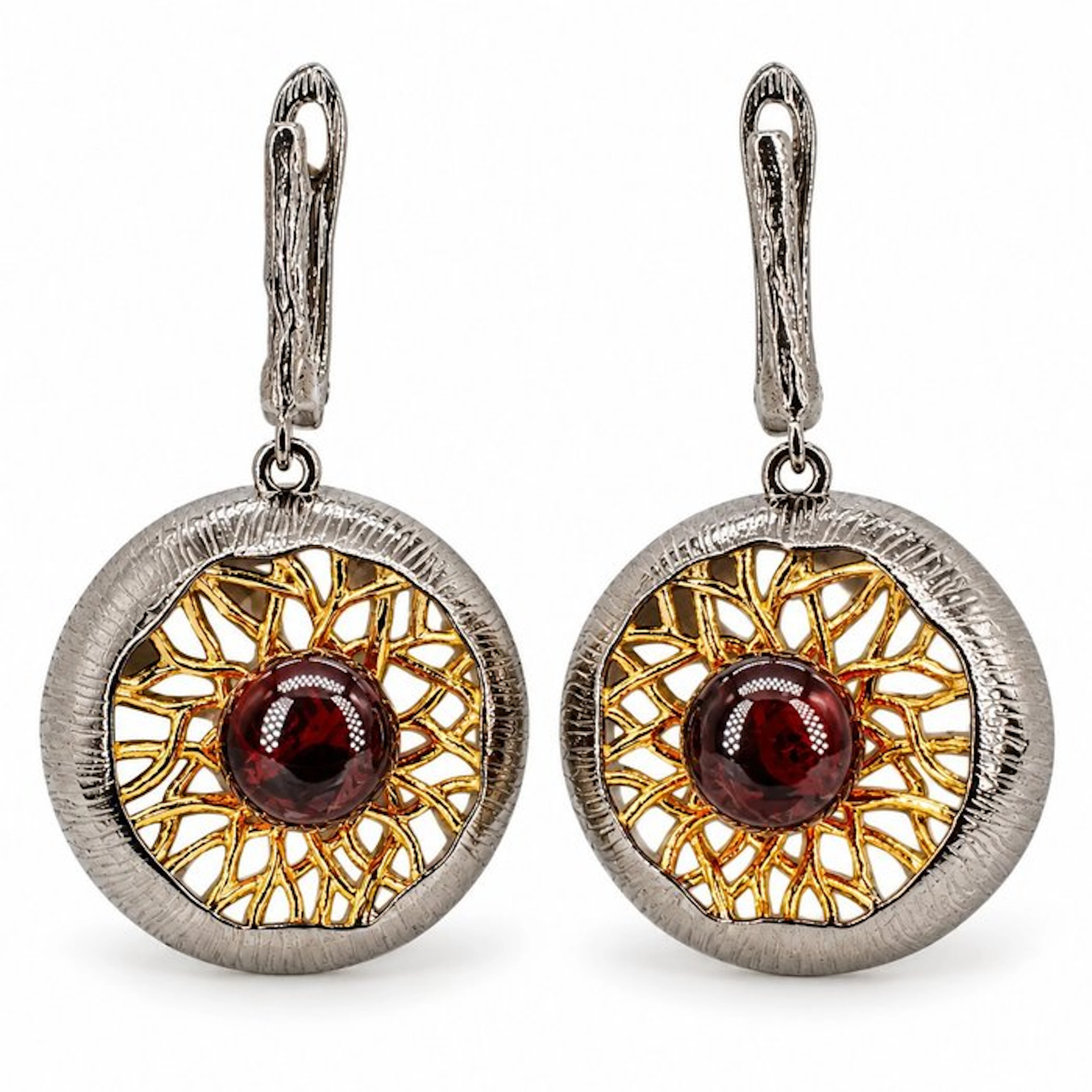 No reserve price - Earrings Gold-plated, Silver Zircon - Limited edition